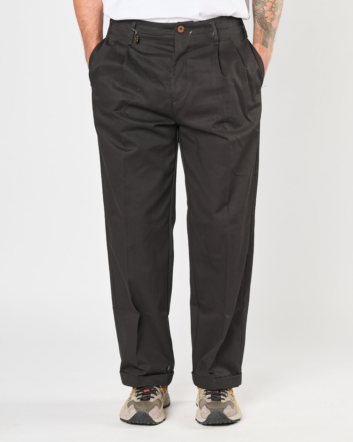 Pantalone Telacruda doppia pences nero