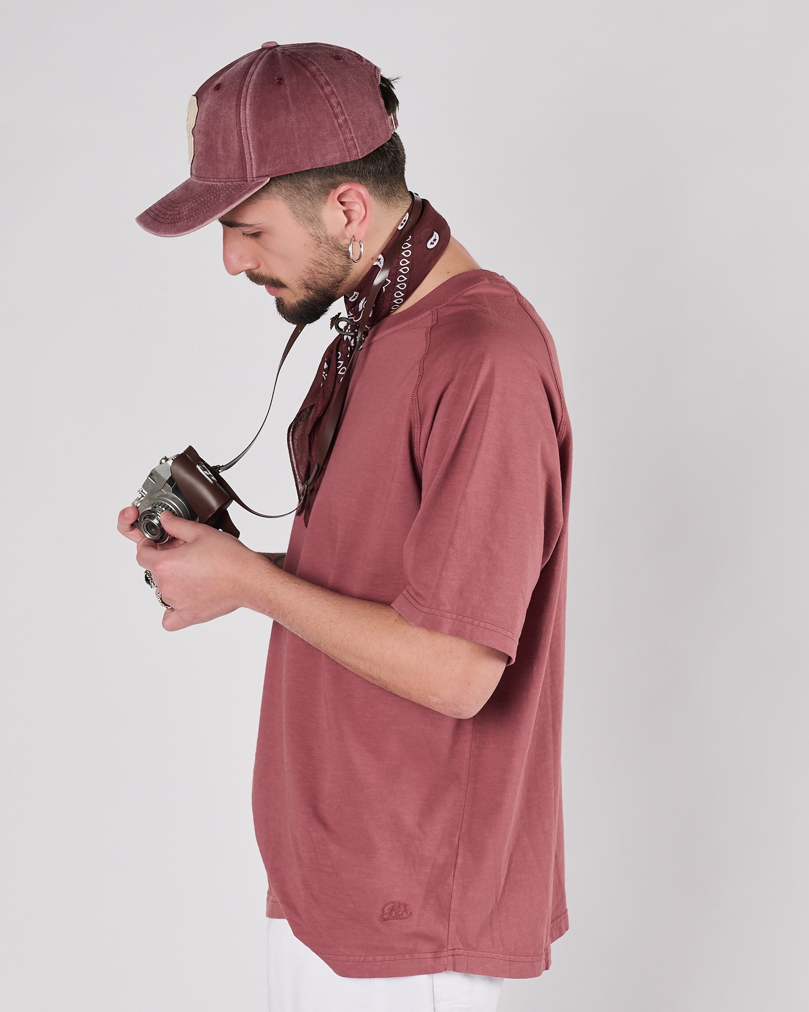 T-shirt Bl'ker manica corta manica raglan bordeaux