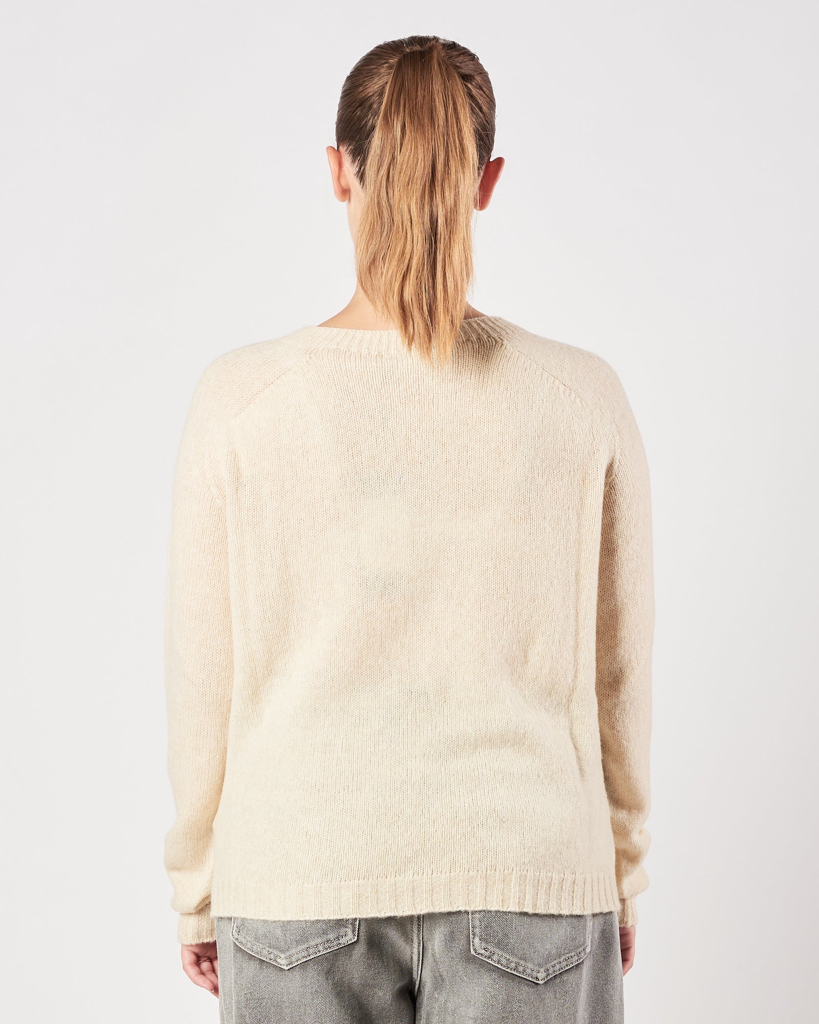 Maglia Roberto Collina girocollo naturale