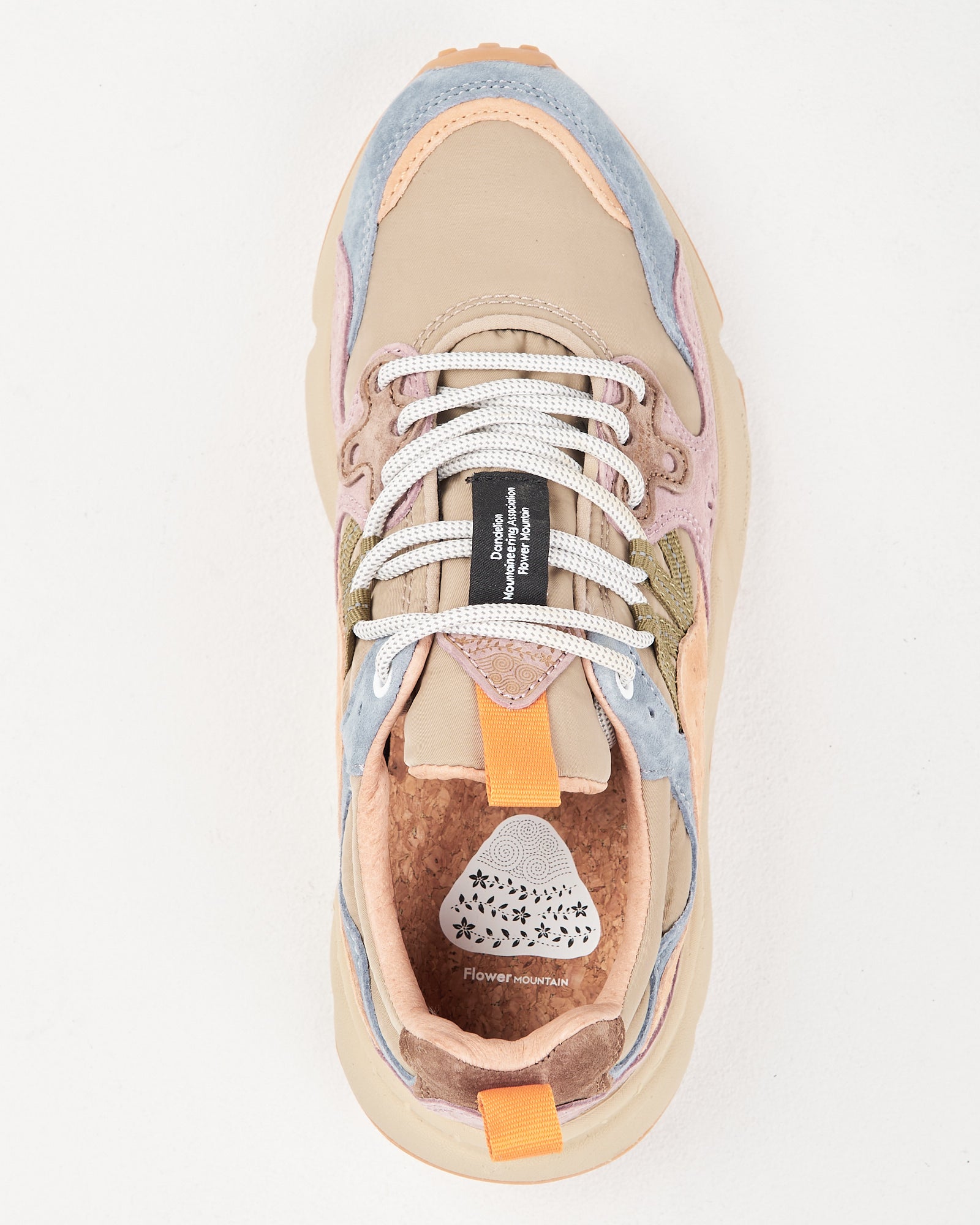 Sneaker Flower Mountain Petrol-Grey-Light Papaya