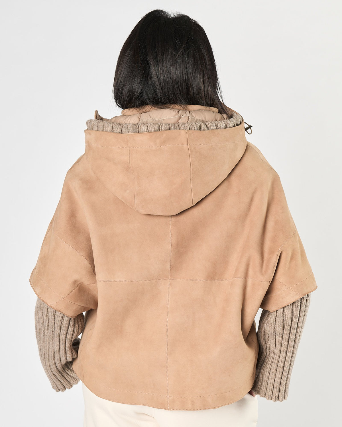 Giaccone A|STORE in camoscio beige