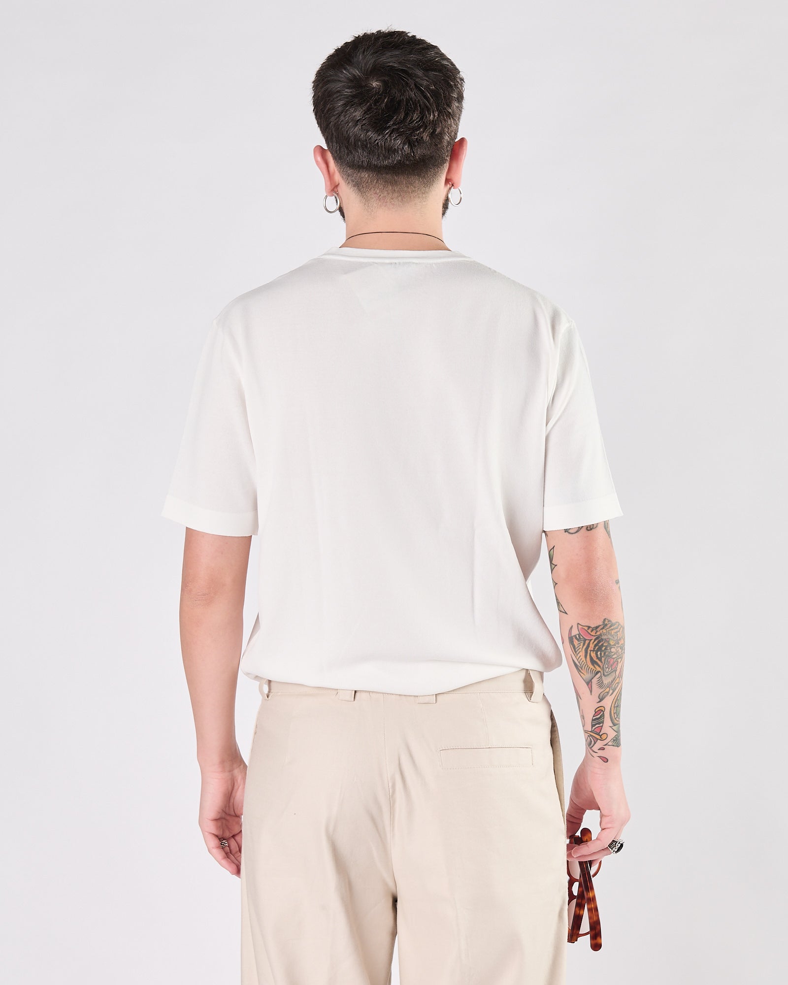 Maglia Aimé in maglia manica corta latte