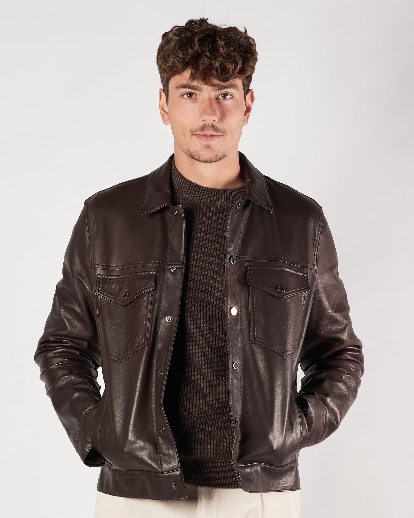 Giacchetto Tagliatore in pelle testa di moro