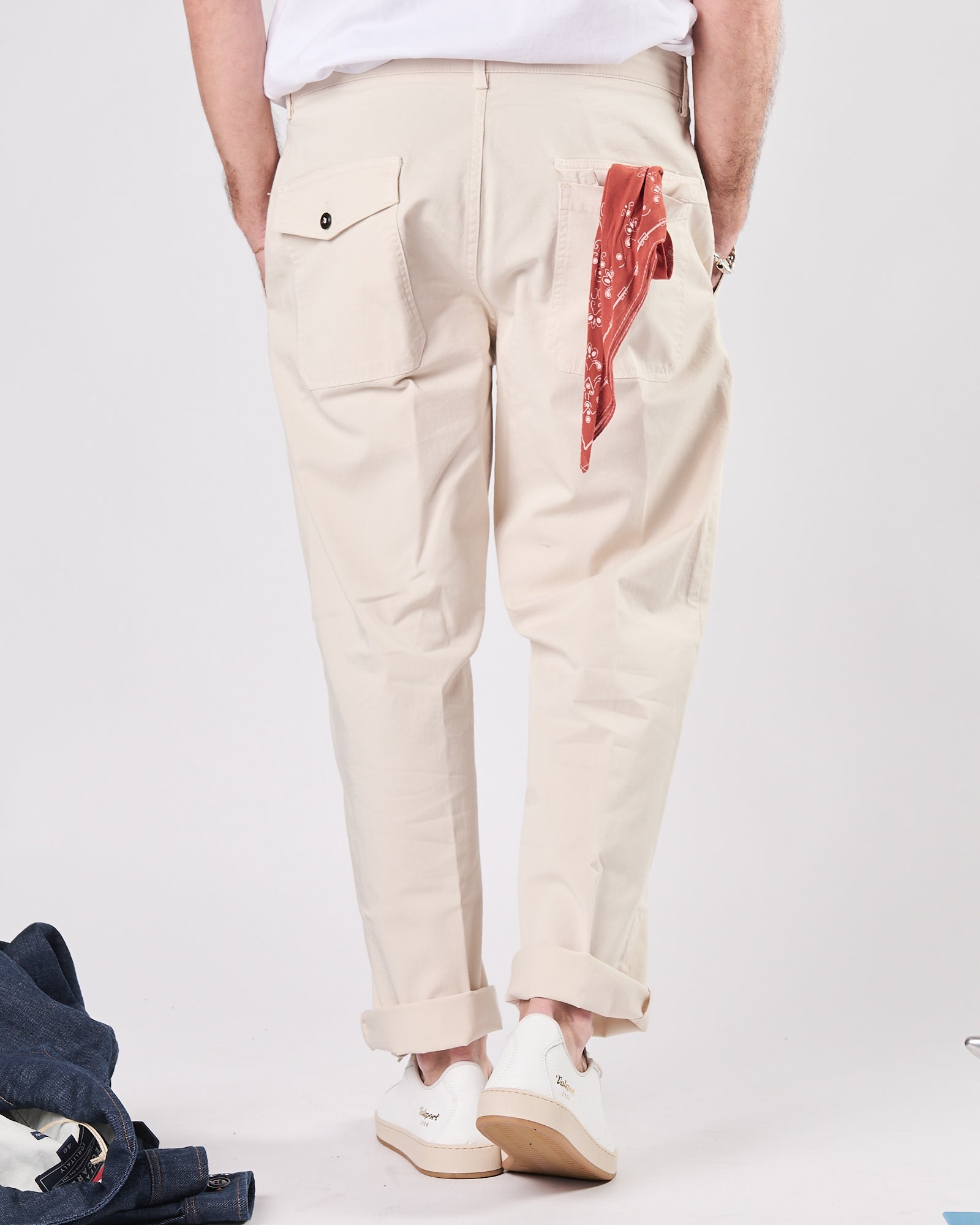 Pantalone Aimé in cotone panna