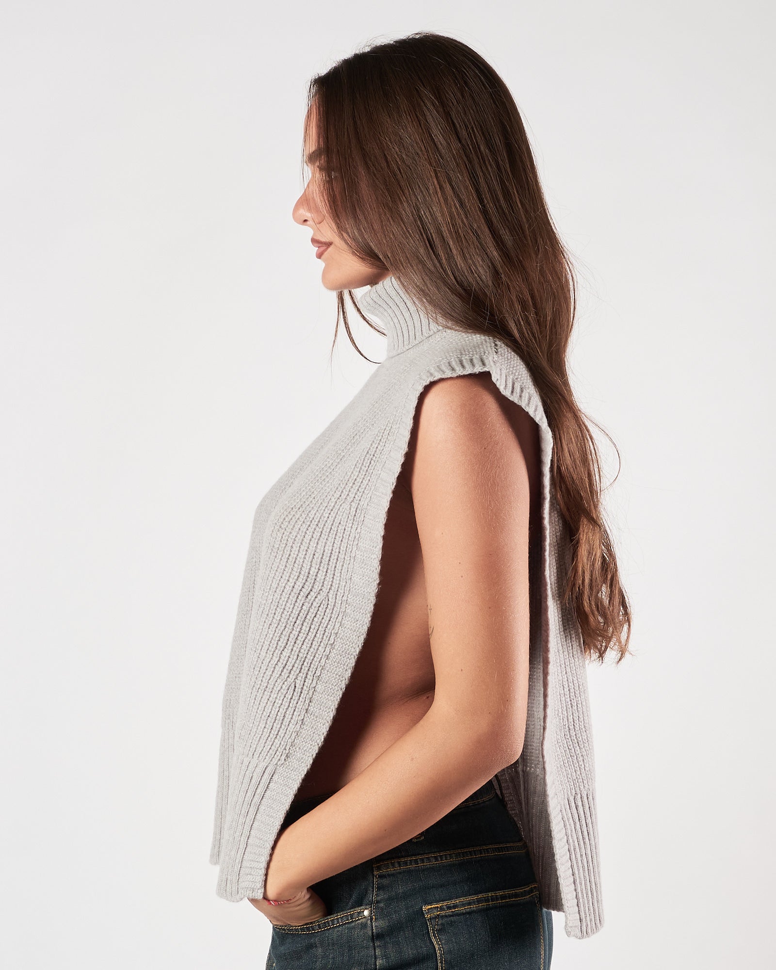 Maglia donna Davantino by sissiottostyle grigio perla