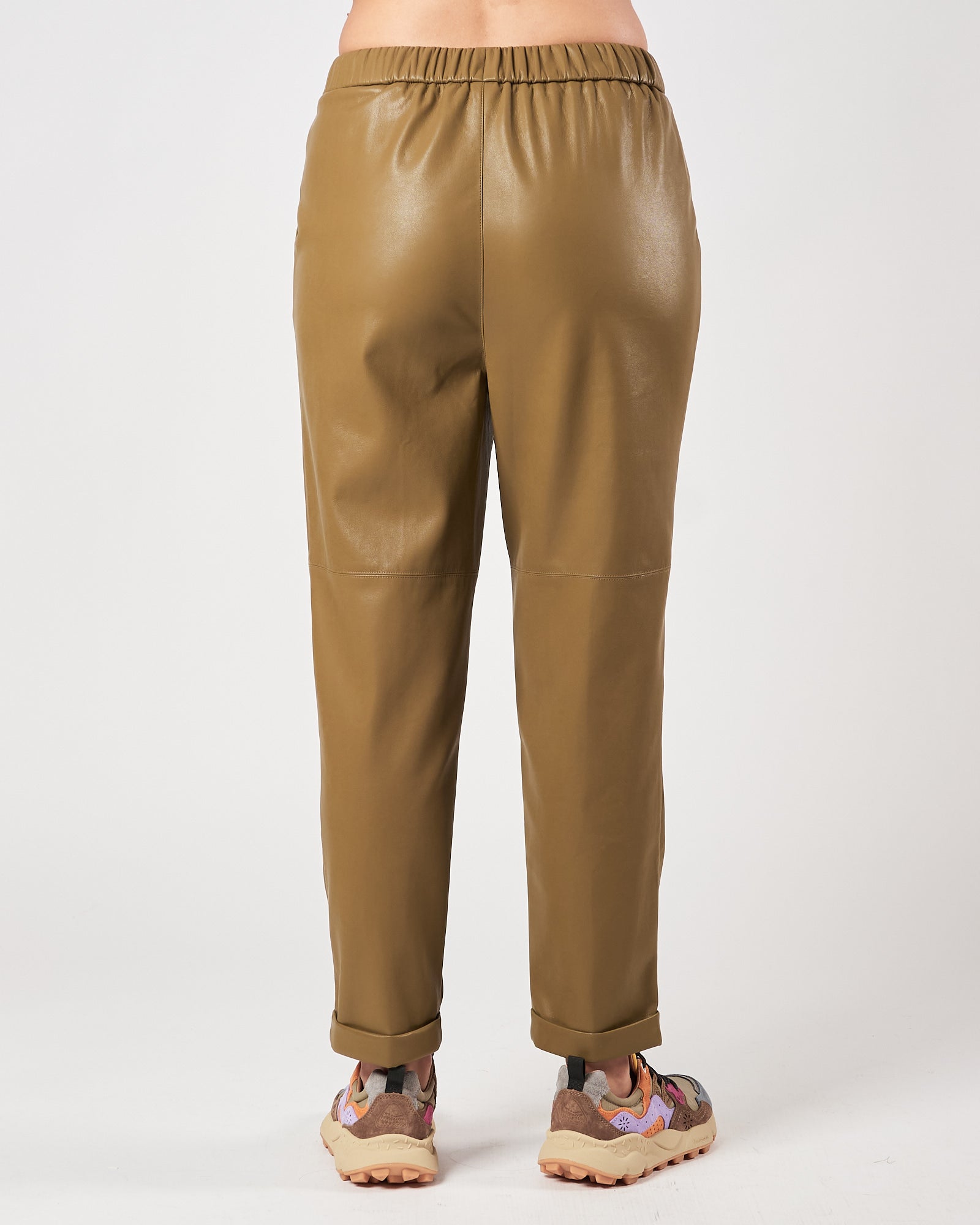 Pantalone Mes Demoiselles in eco pelle kaki