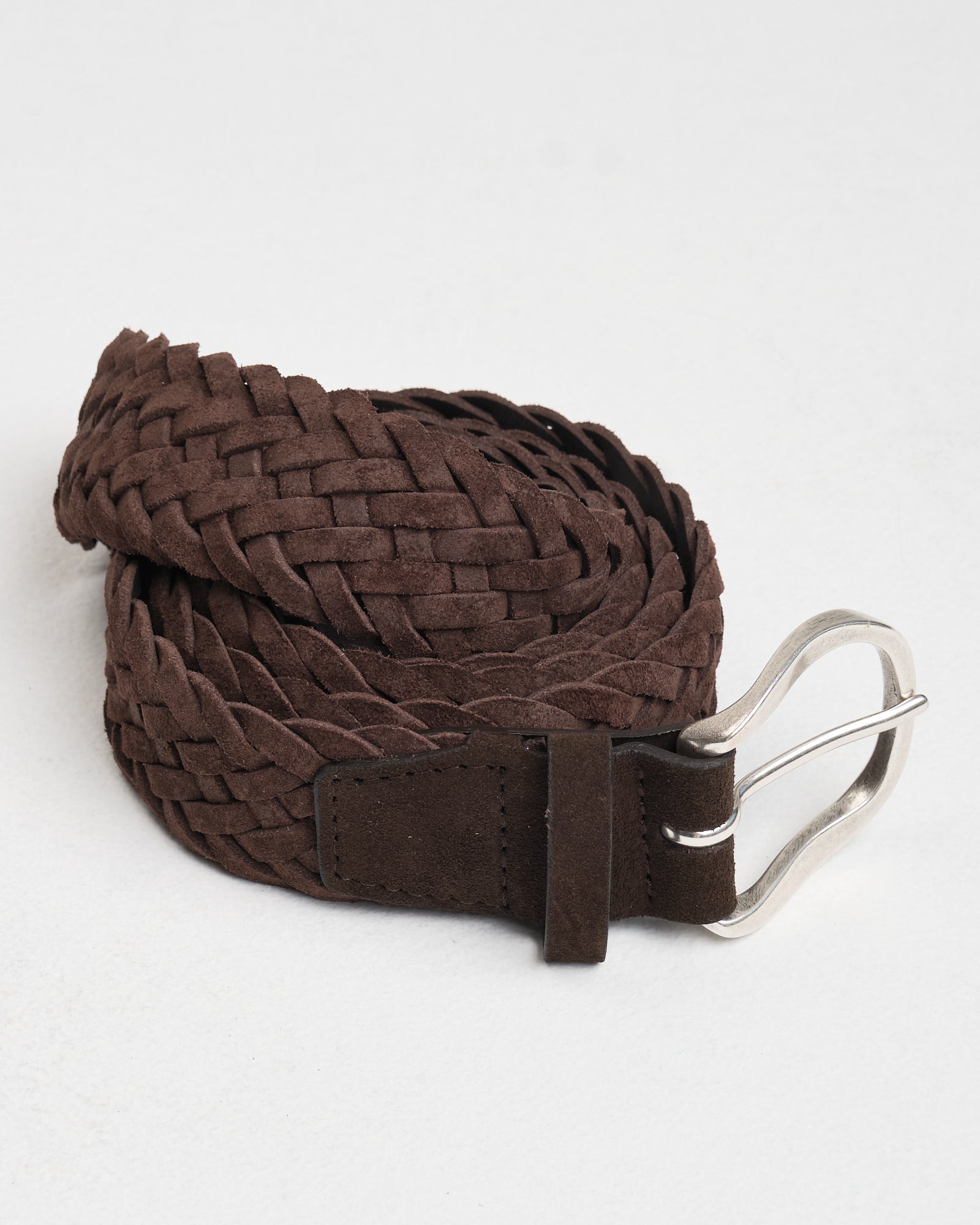 Cintura Orciani intrecciata marrone