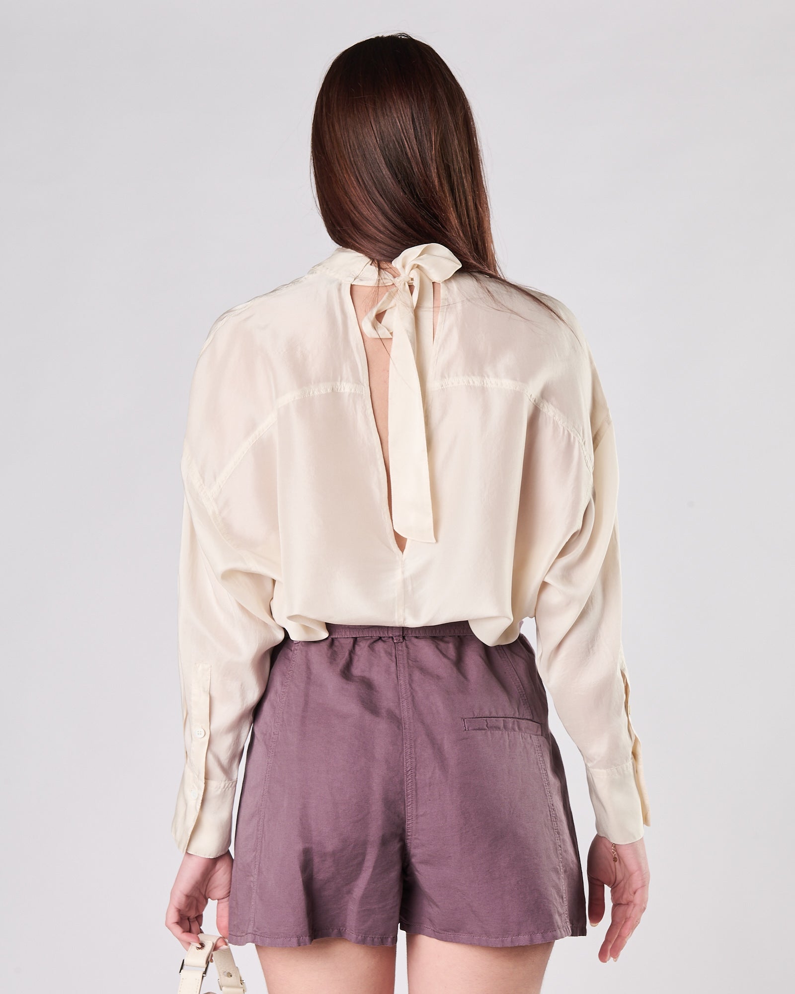 Camicia Tela9 in seta gesso