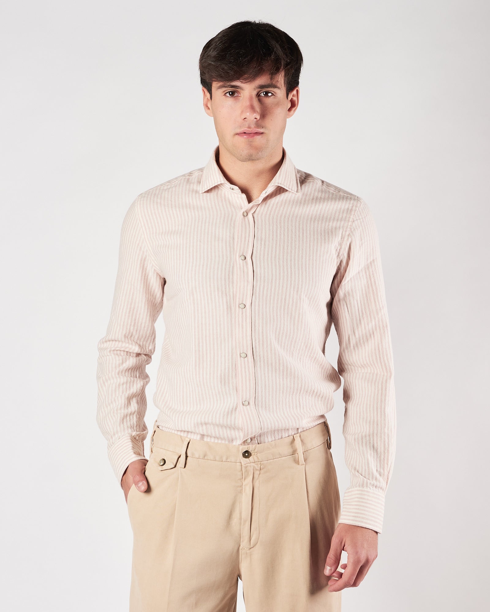 Camicia Xacus rigata rosa