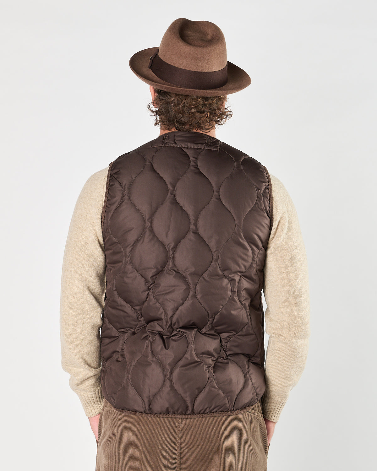 Gilet In The Box in nylon marrone
