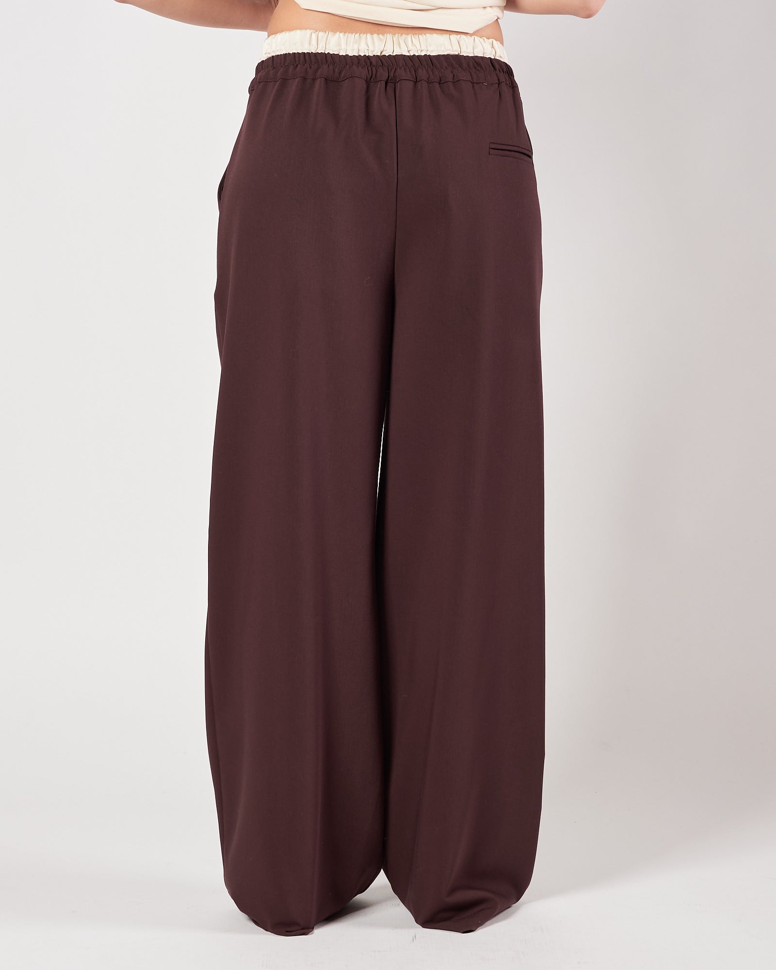 Pantalone Marc Ellis largo bordeaux