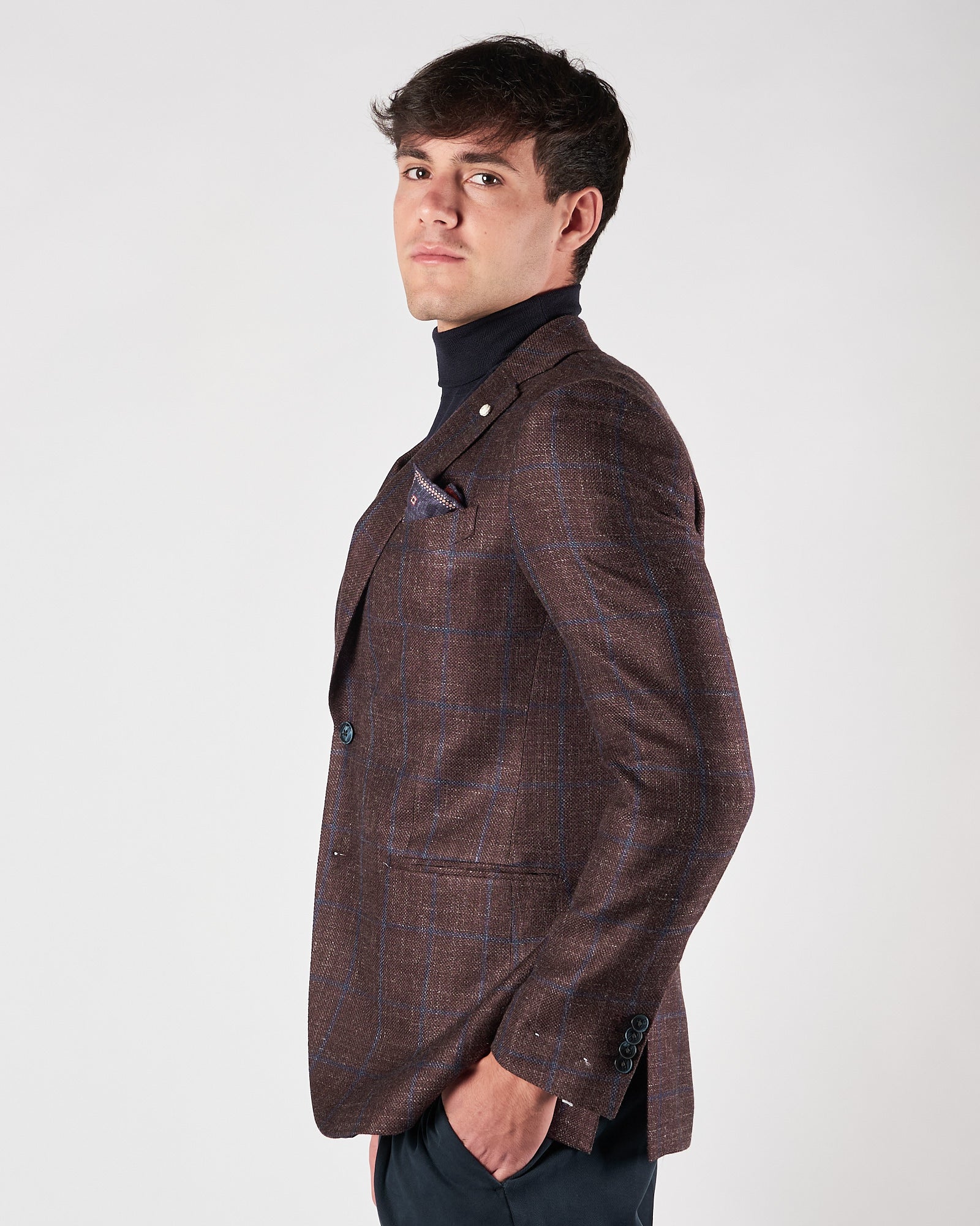 Giacca Luigi Bianchi un petto bordeaux