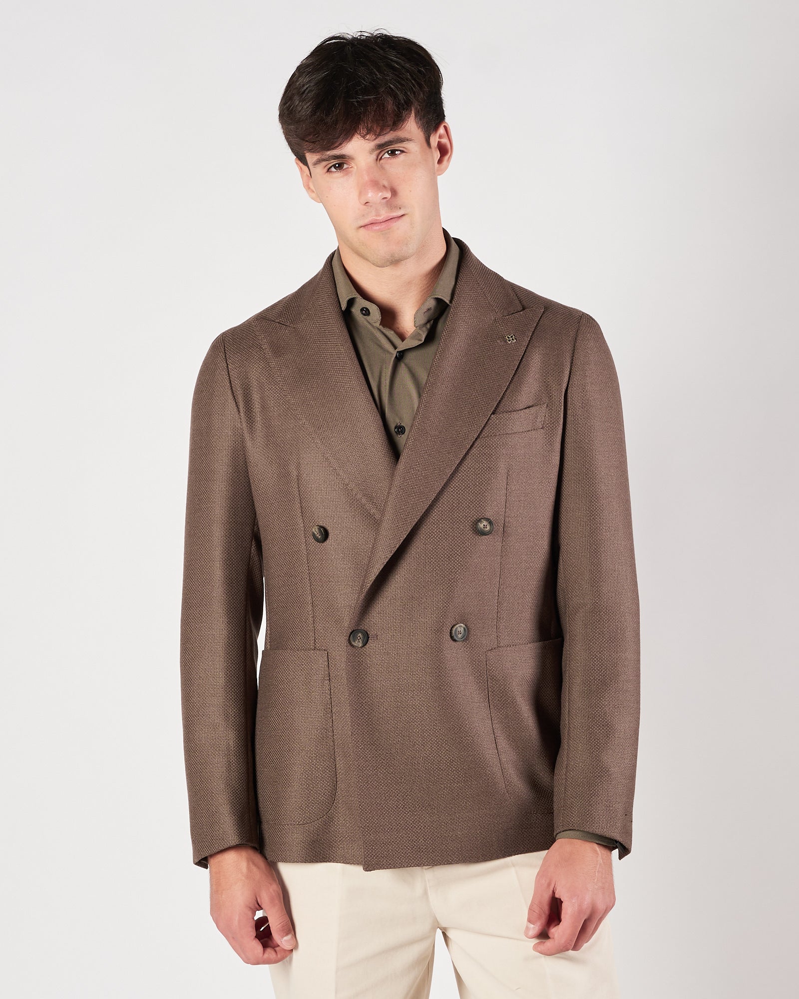 Giacca Tagliatore doppio petto quattro bottoni verde