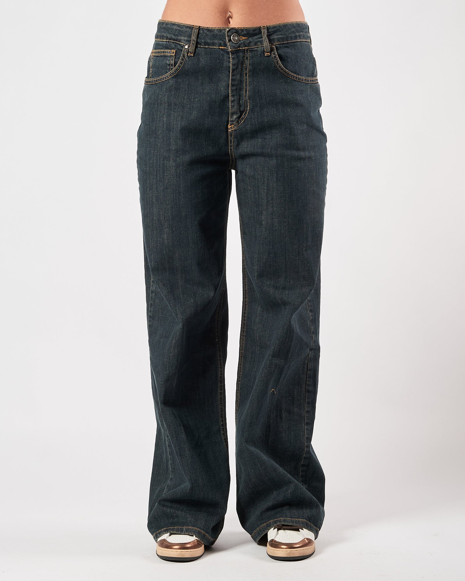 Jeans God Save Denim largo lavato