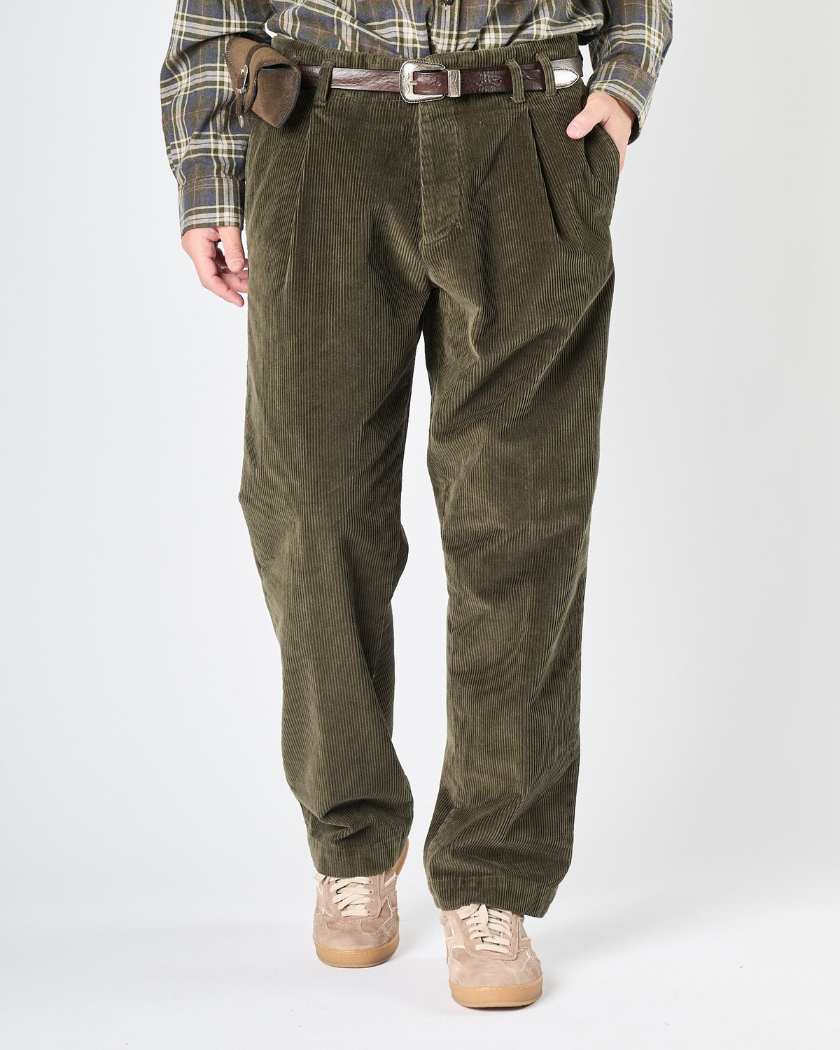 Pantalone Aimé in velluto verde