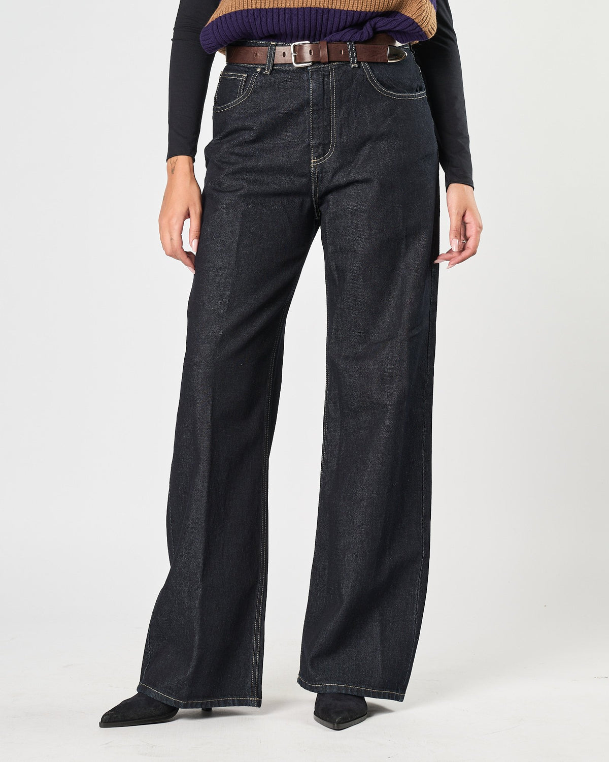 Jeans God Save Denim gamba morbida blu scuro