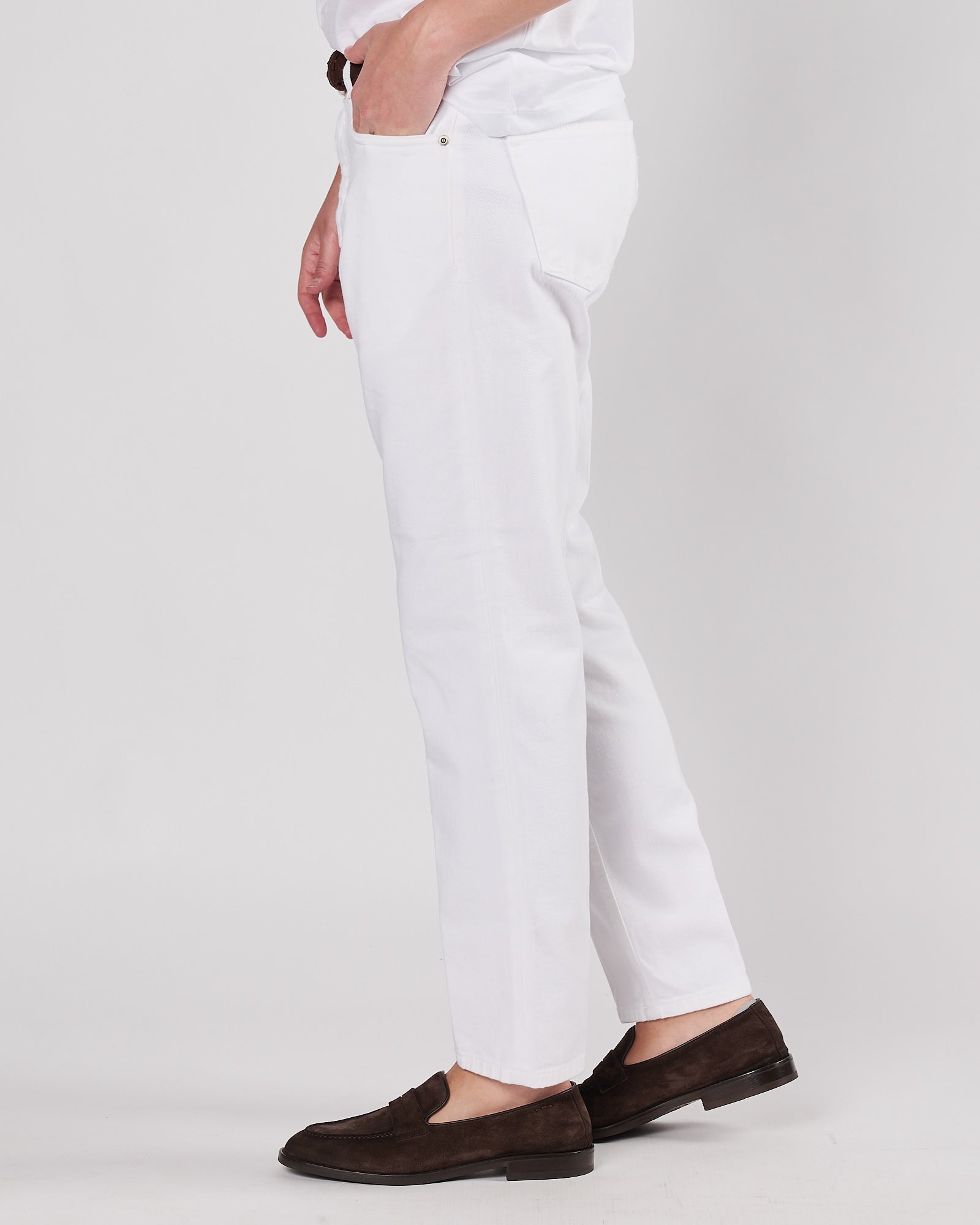 Jeans A|STORE cinque tasche bianco