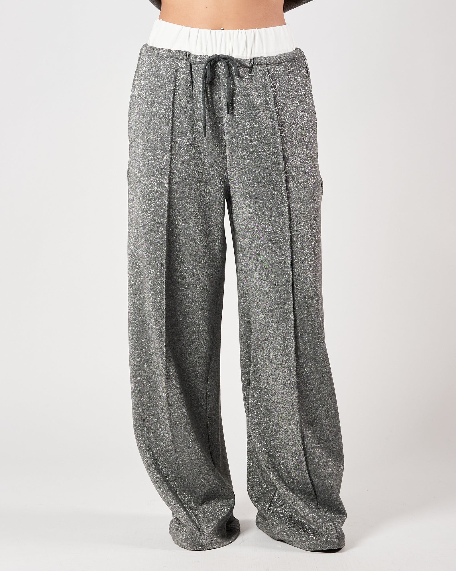 Pantalone Eleh tuta grigio lurex