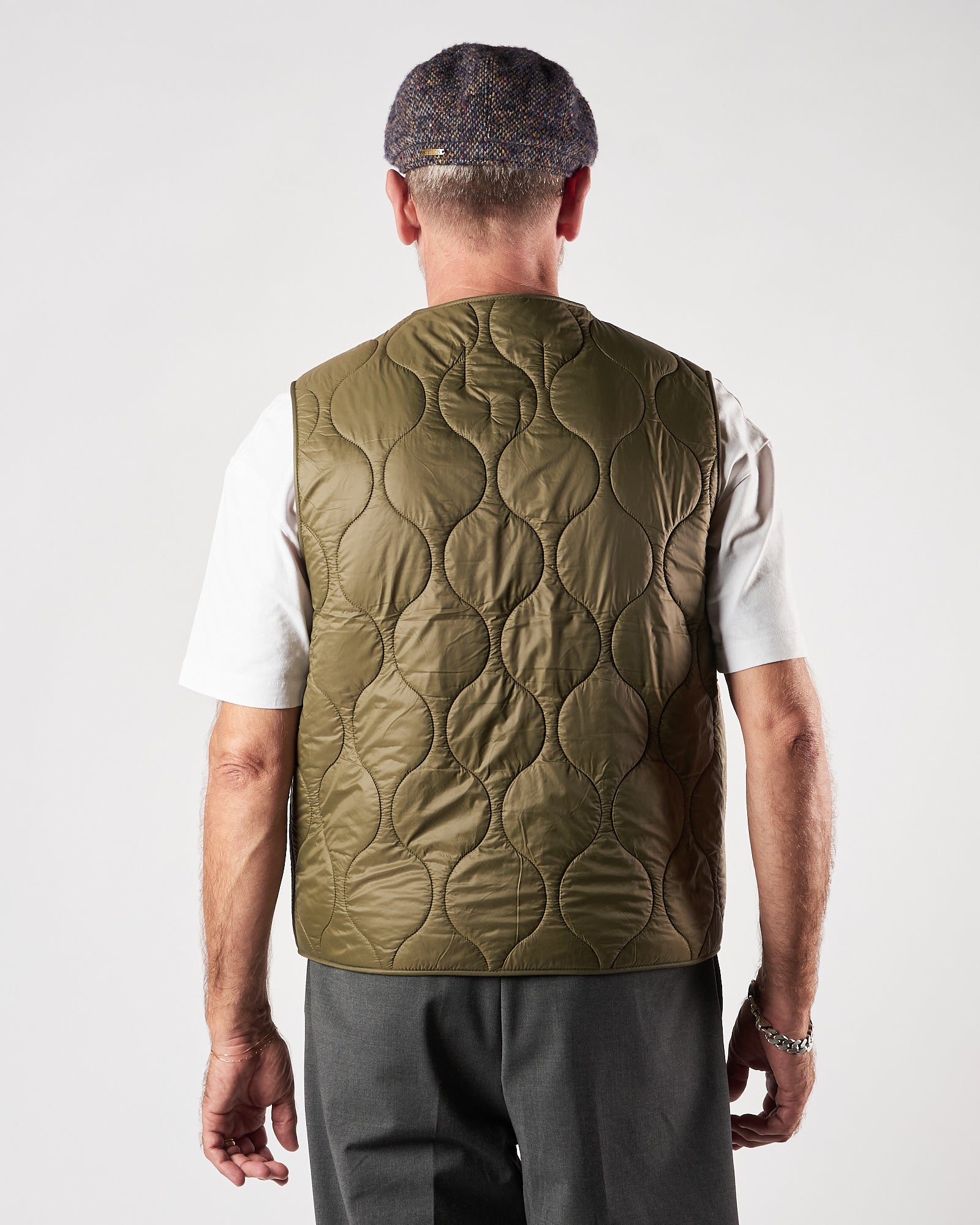 Gilet Manifatture Ceccarelli trapuntato olive