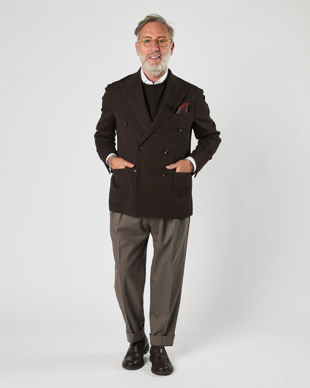 Pantalone A|STORE doppia pence fango