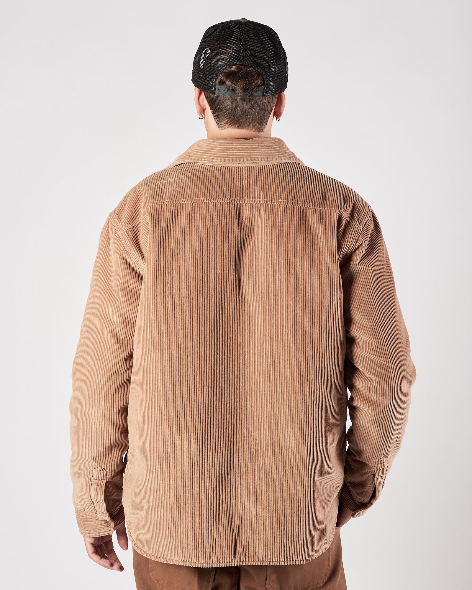 Giacca camicia Bl'ker in velluto imbottita miele