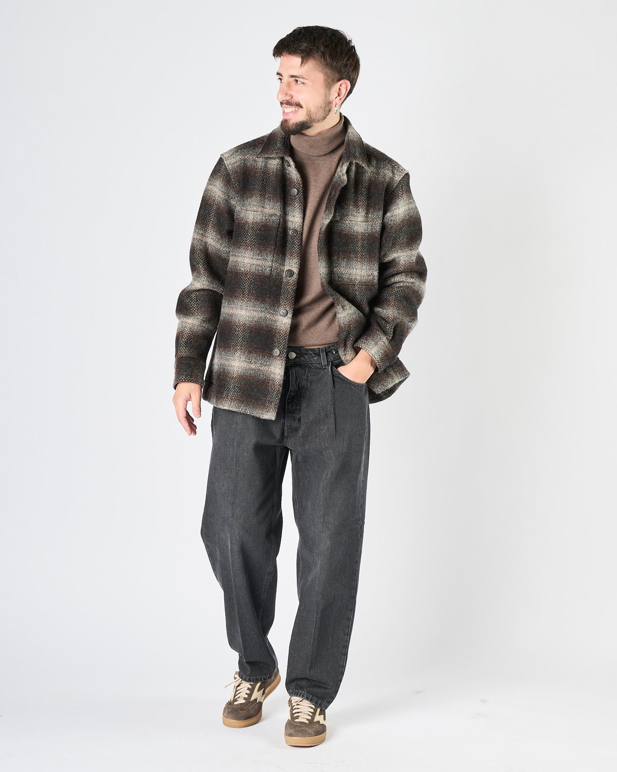 Giacca camicia Xacus check sfumato multicolor