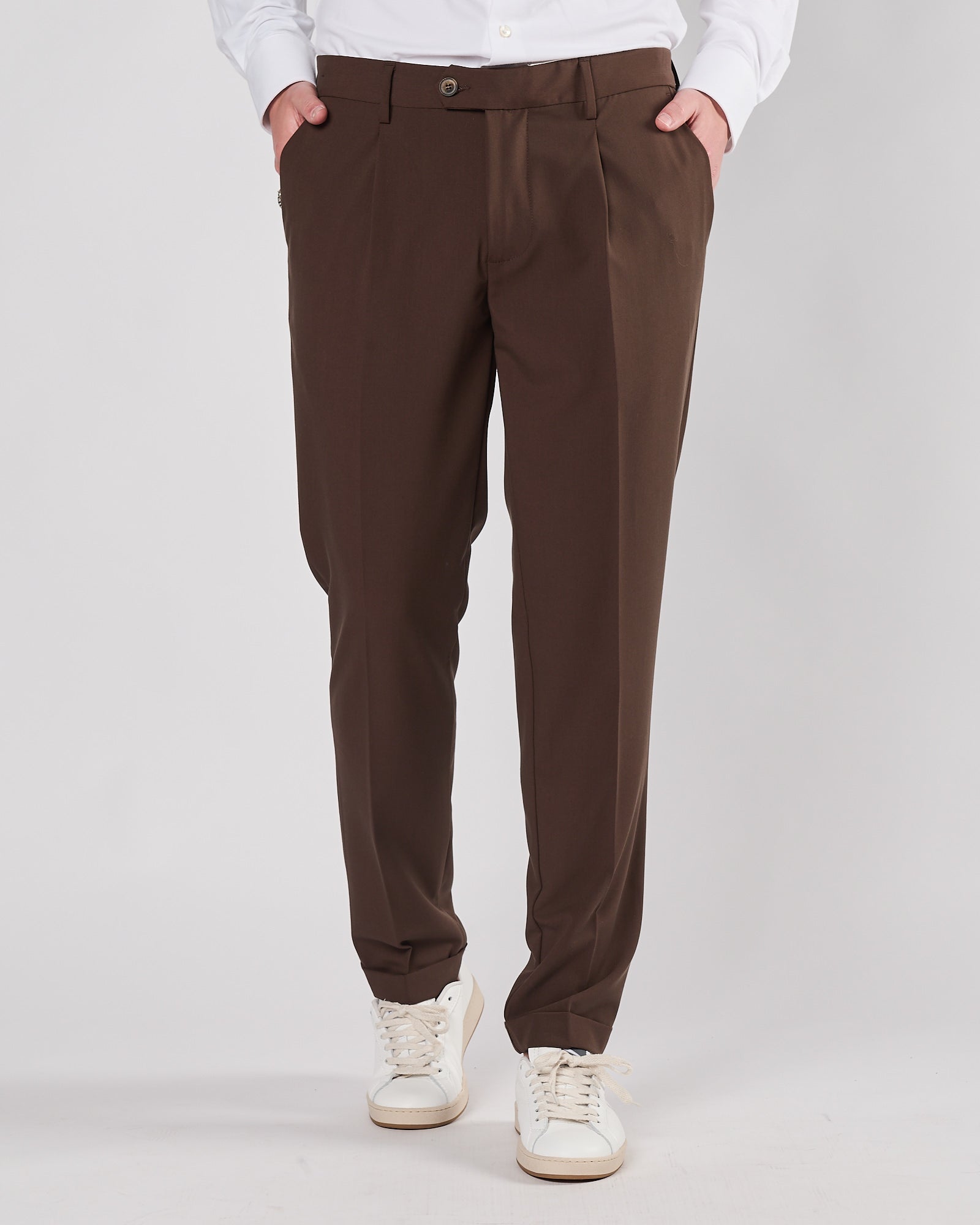 Pantalone Enjoy in jersey cioccolatocon pence