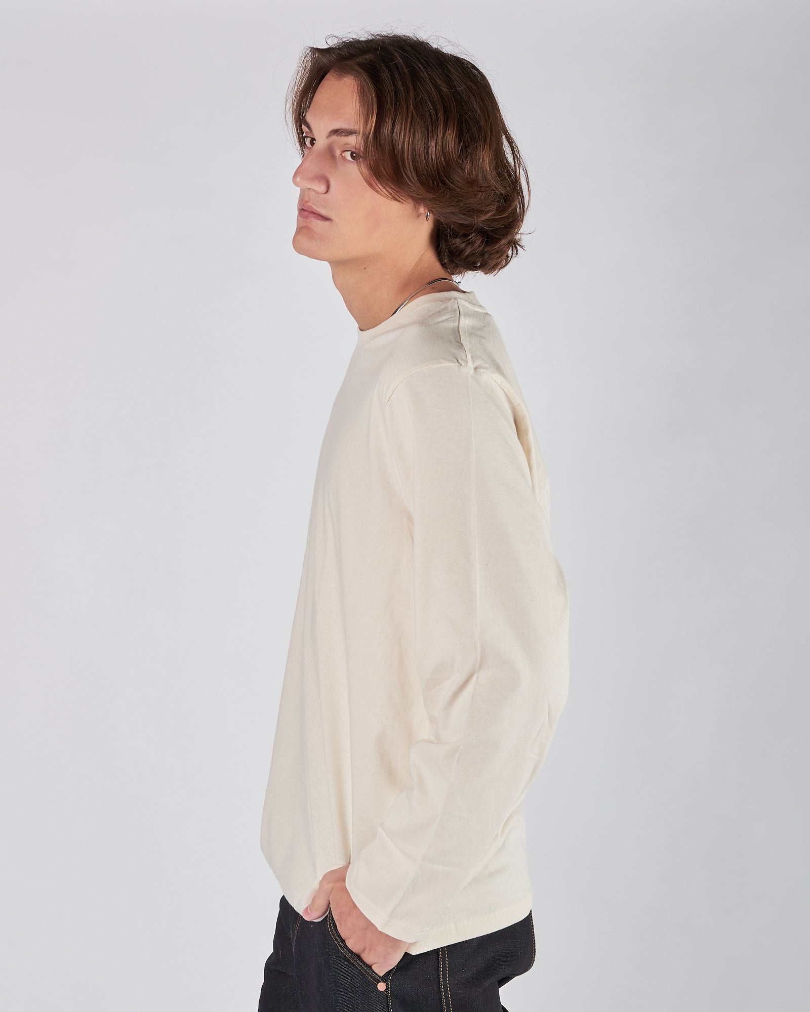 Maglia A|STORE regular in cotone organico natural row