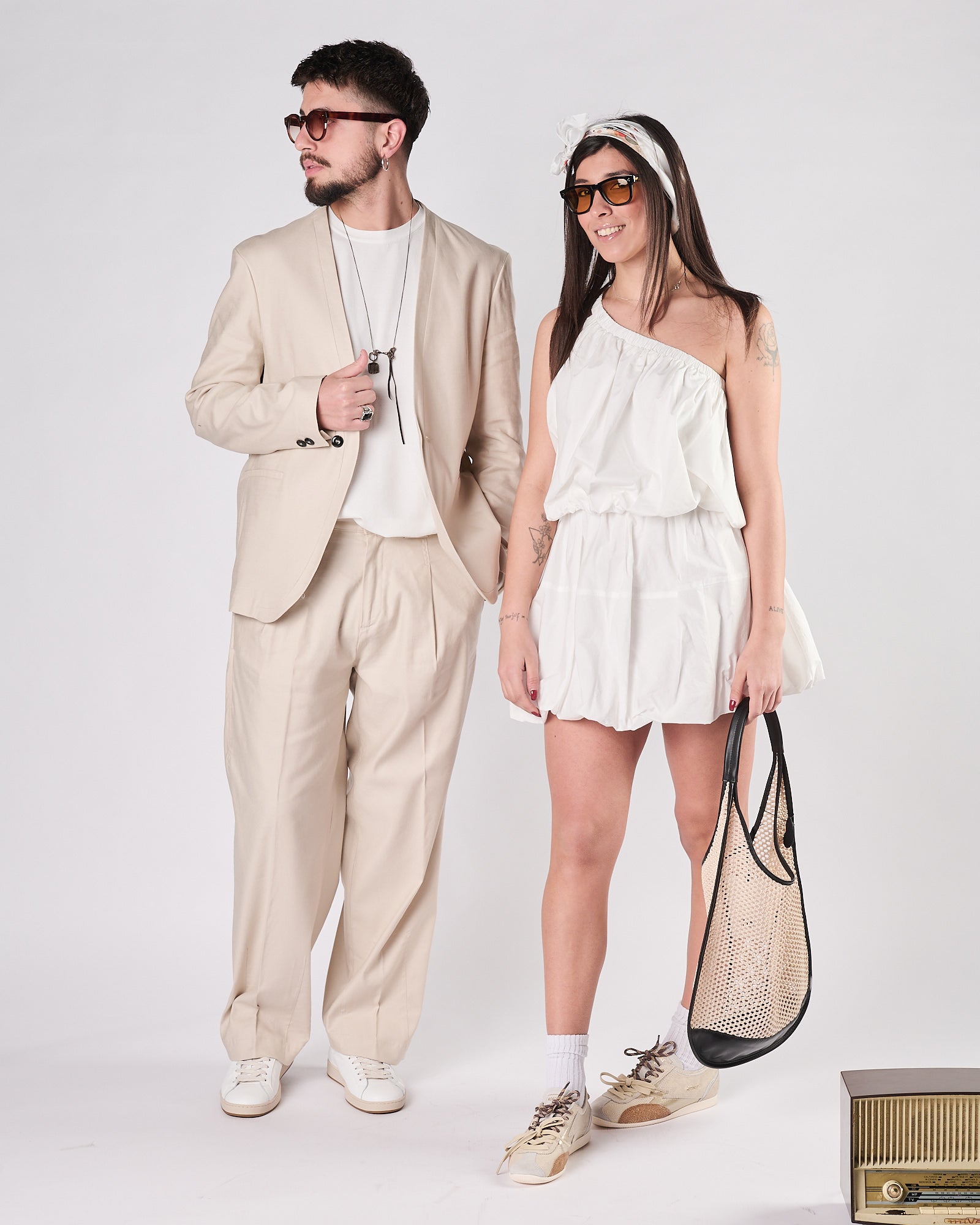 Pantalone Aimé morbido beige