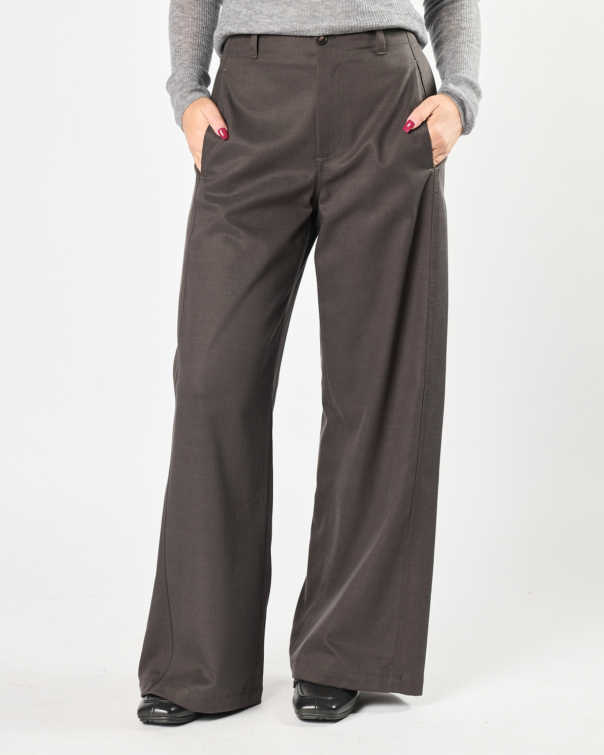 Pantalone Tela9 morbido senza pence grigio