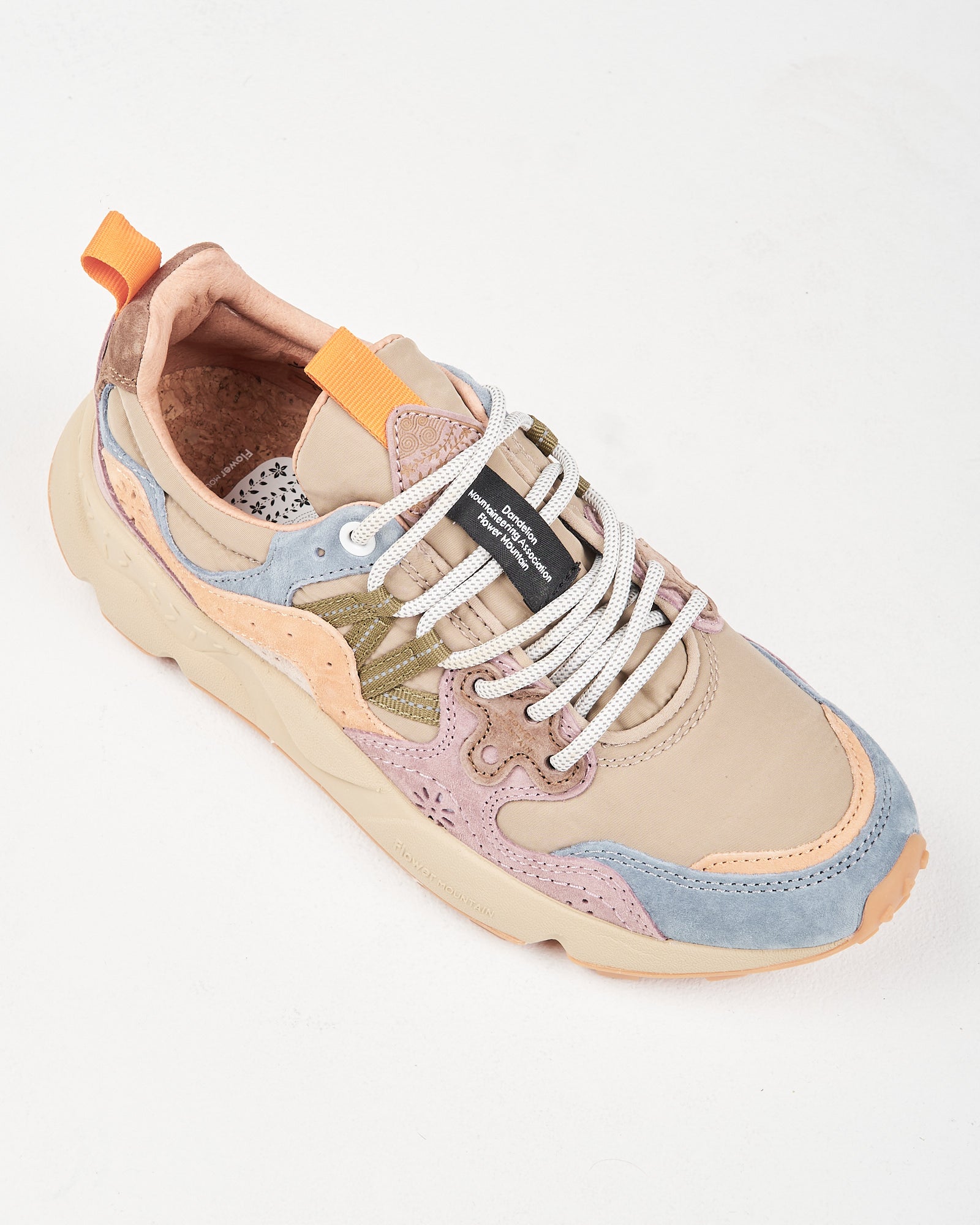 Sneaker Flower Mountain Petrol-Grey-Light Papaya