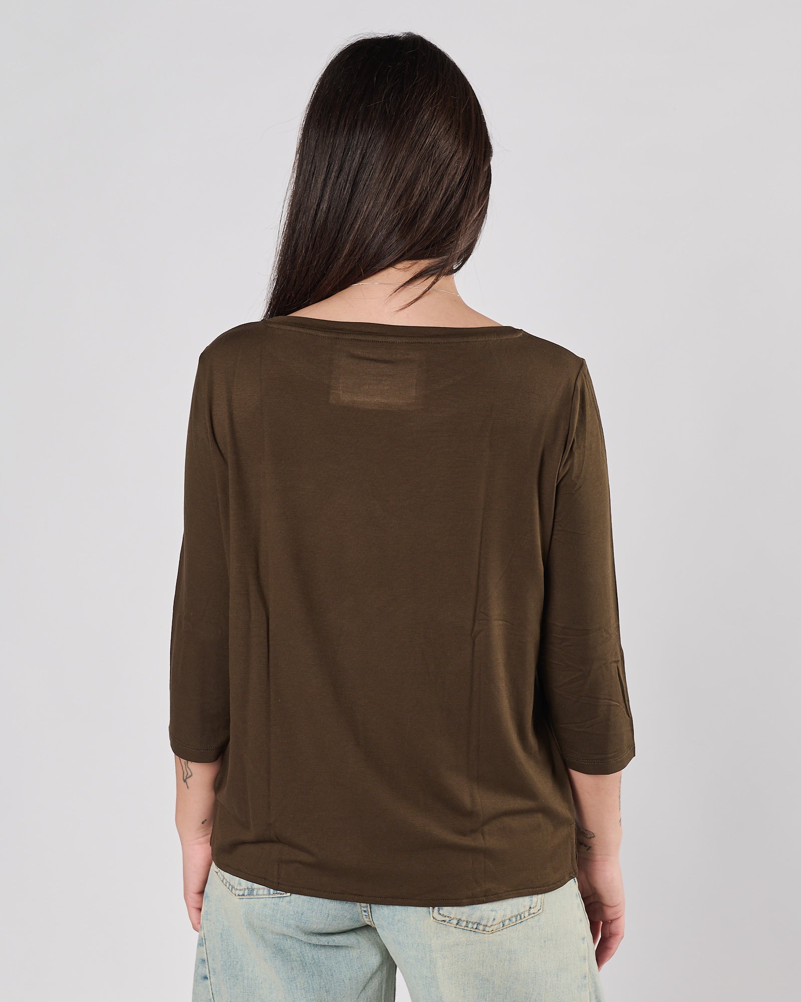 T-shirt Majestic manica 3/4 tonka
