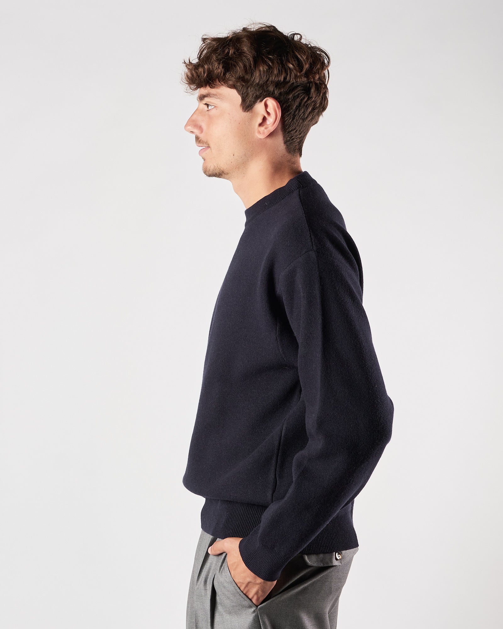 Maglia Daniele Fiesoli girocollo over blu