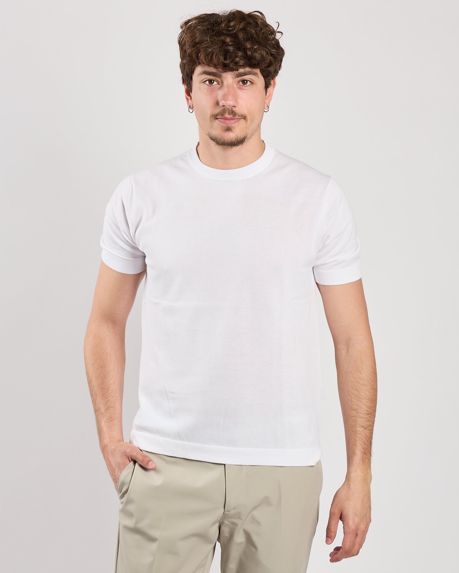 Maglia Aimé in maglia maniche corte bianca