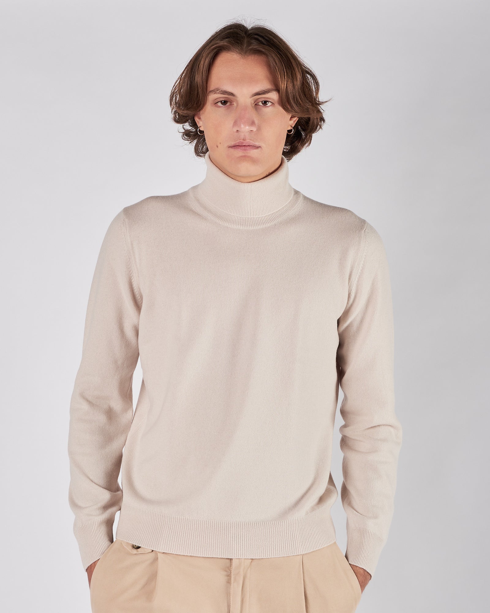 Maglia A|STORE dolcevita panna