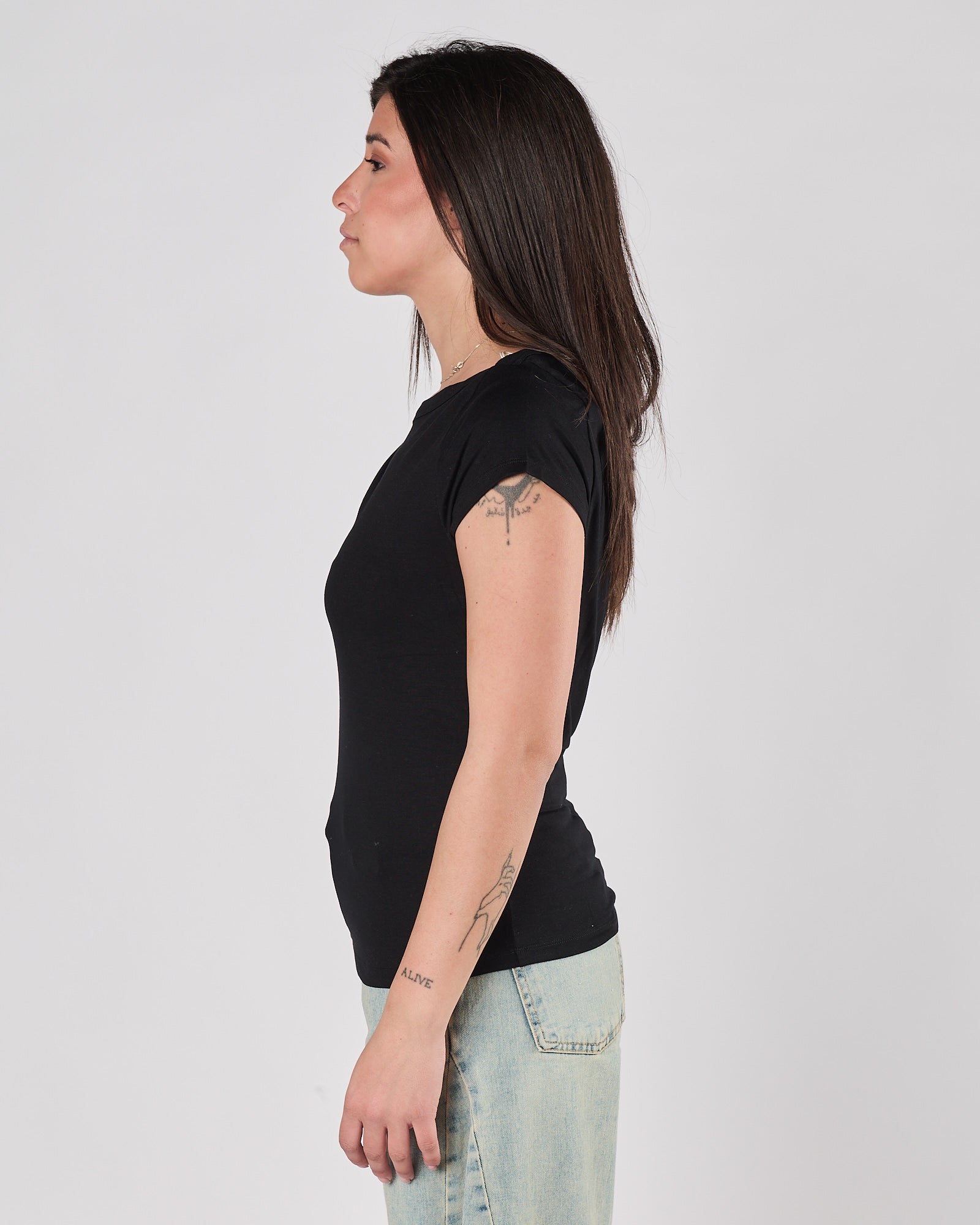 T-shirt Majestic nera