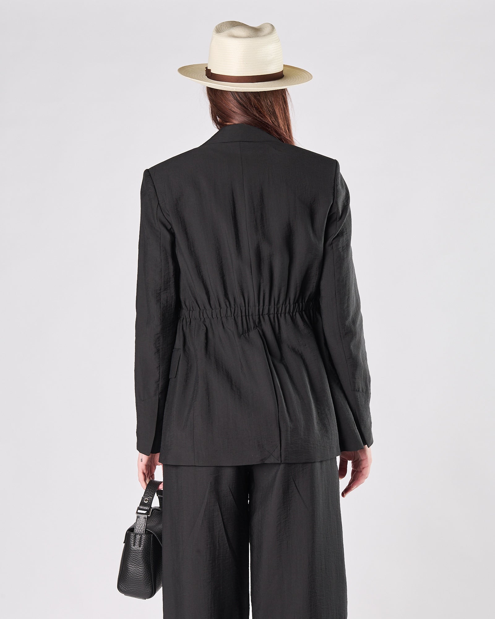 Giacca Tela9 in tencel un petto nera