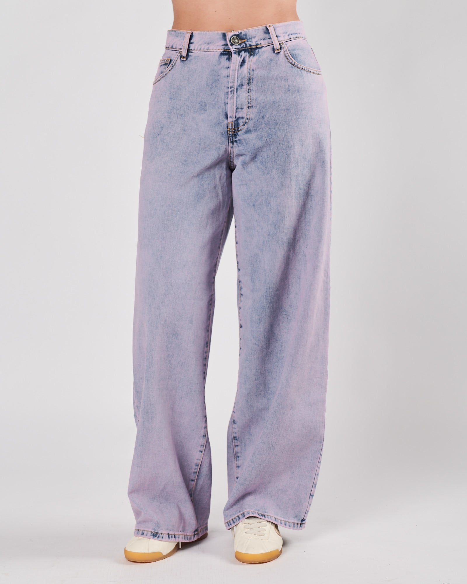 Jeans God Save Denim morbido lilla