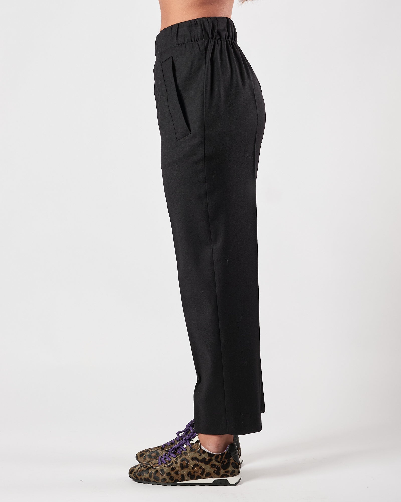 Pantalone Tela9 con elastico in vita nero