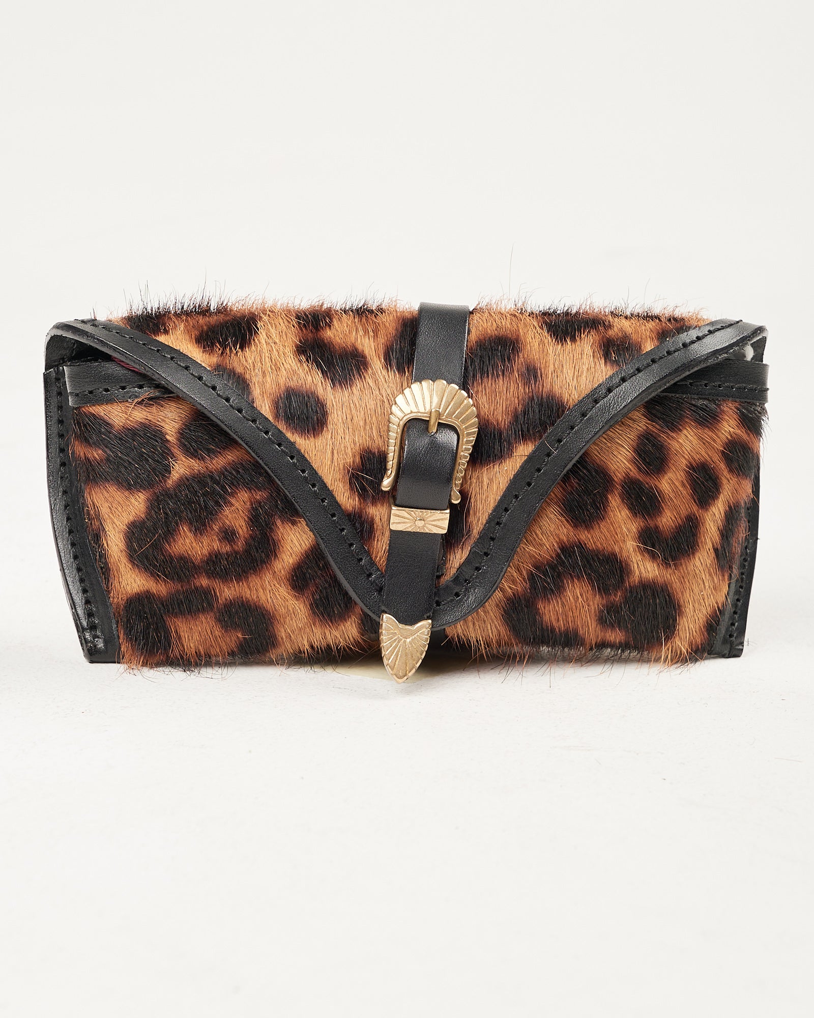 Portaocchiali Alberto Luti in cavallino maculato