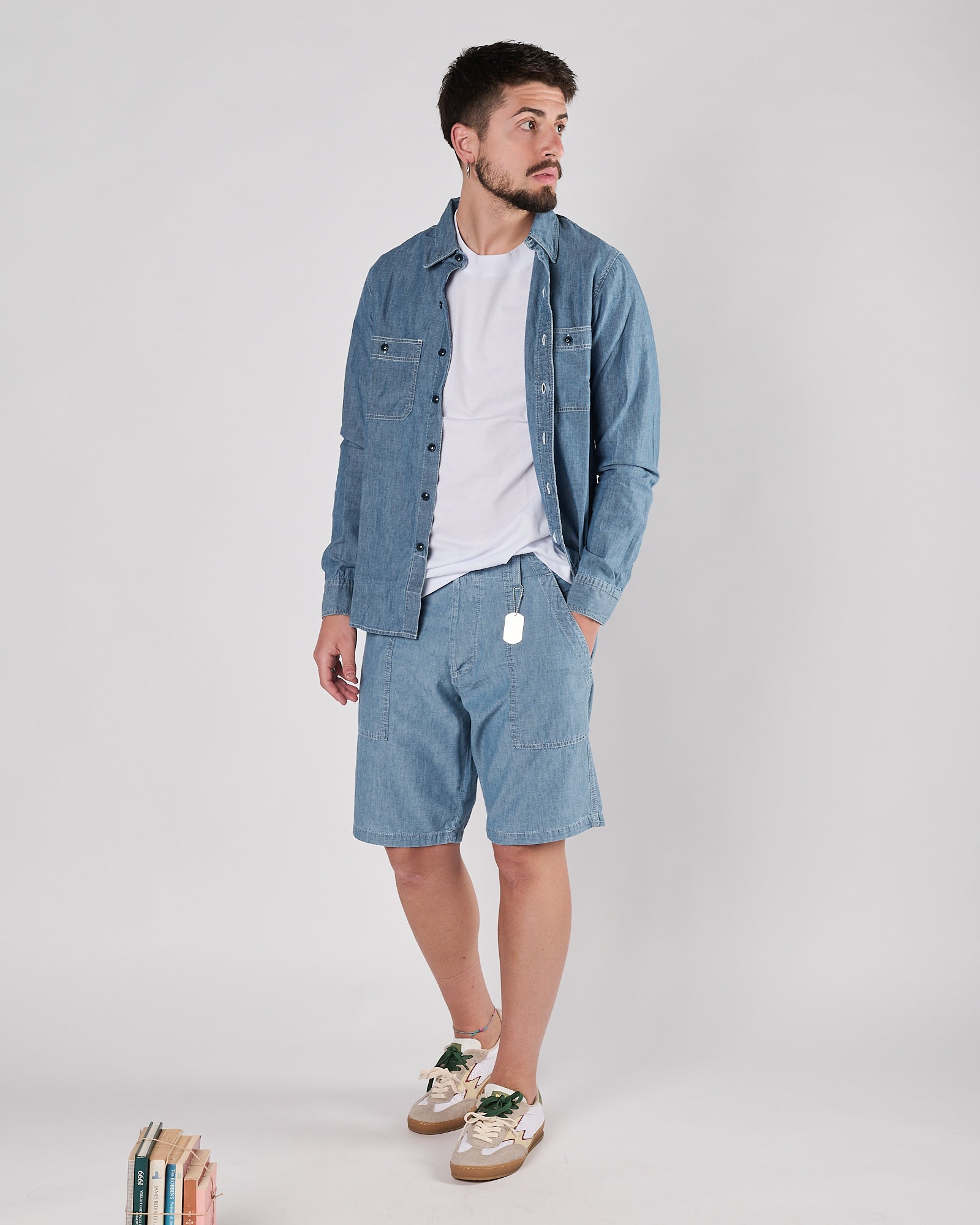 Camicia Chesapeake's in cotone effetto denim