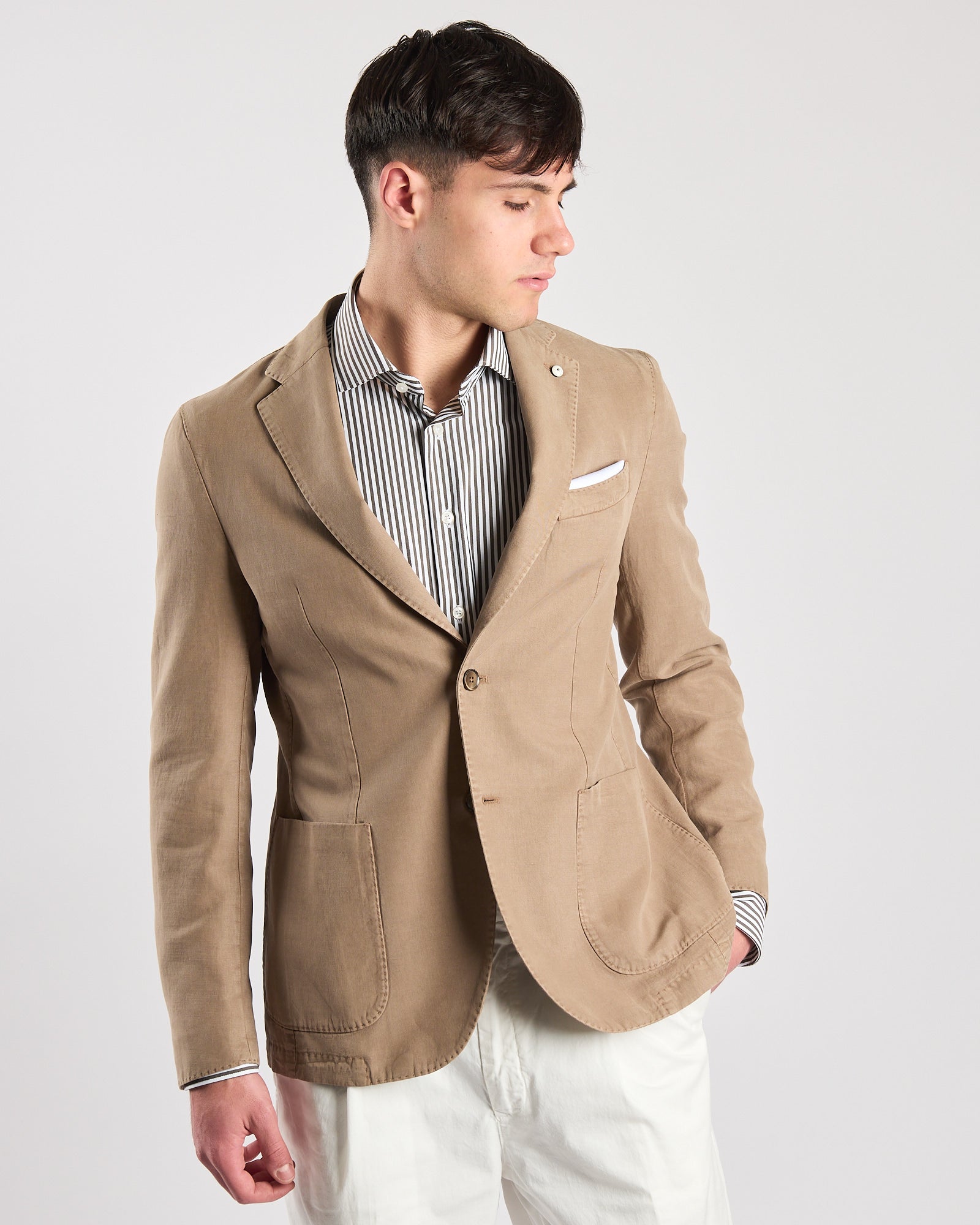 Giacca Lbm1911 un petto sabbia