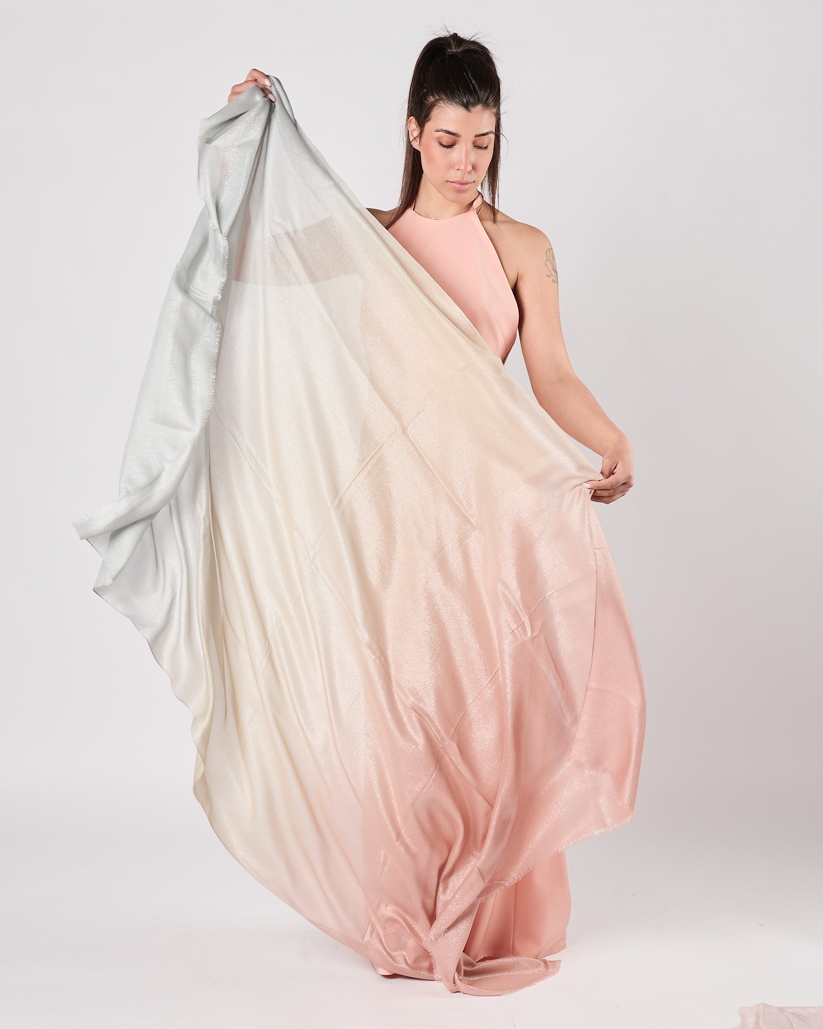Sciarpa D'Aniello multi color trama lurex