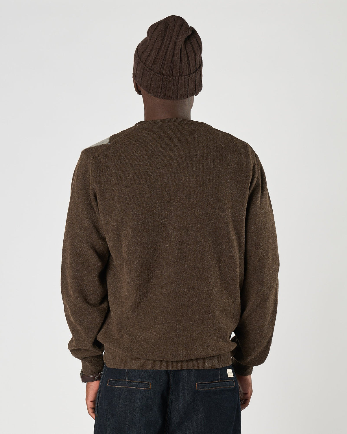 Maglia girocollo rombi moro