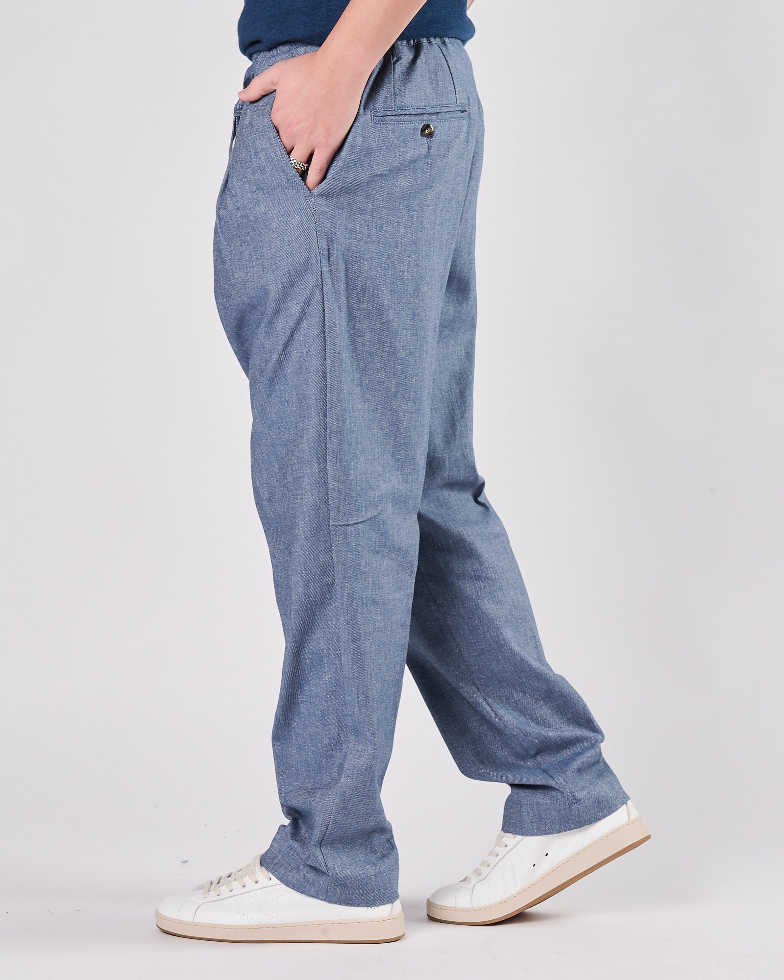 Pantalone Aimé con pence indaco