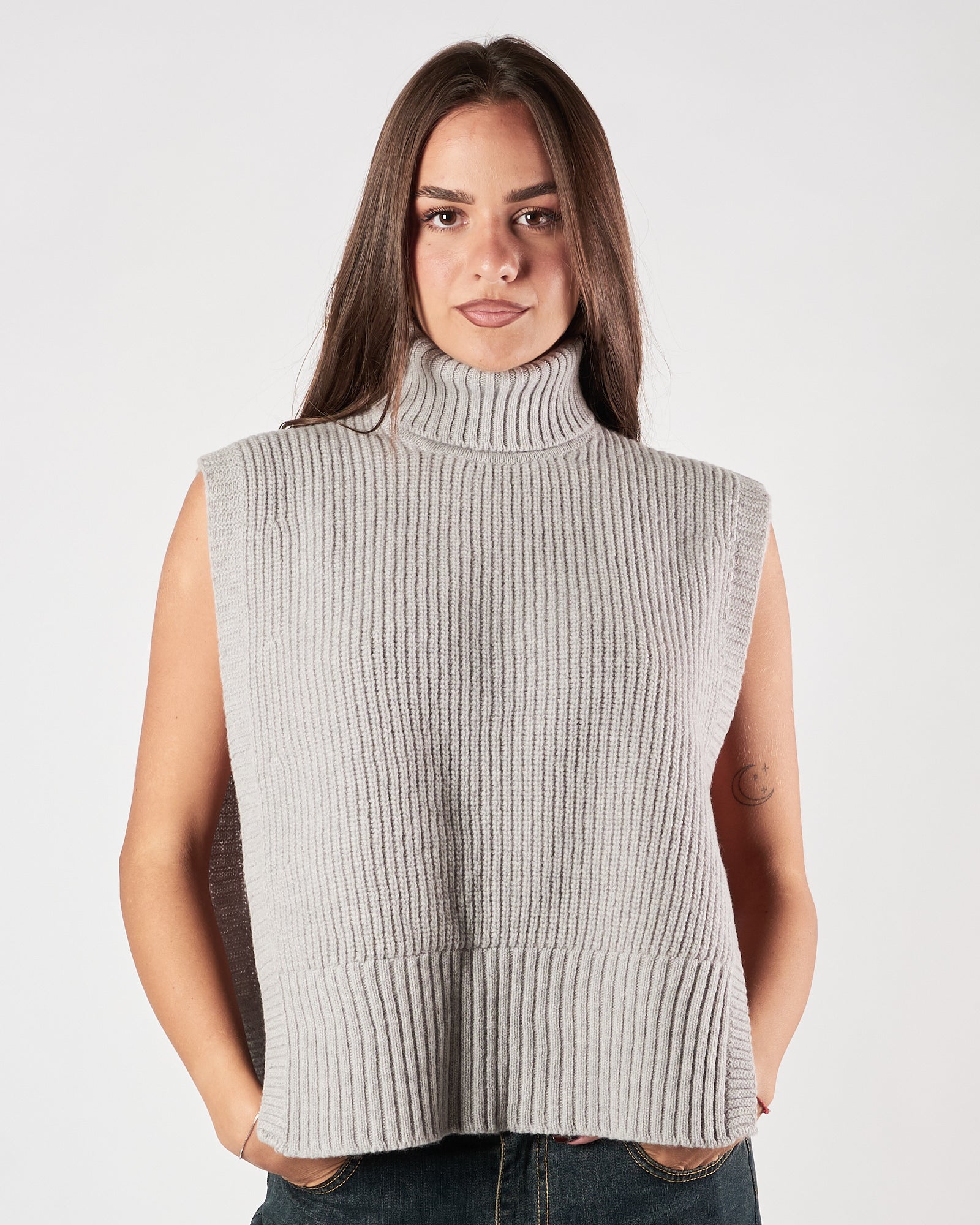 Maglia donna Davantino by sissiottostyle grigio perla