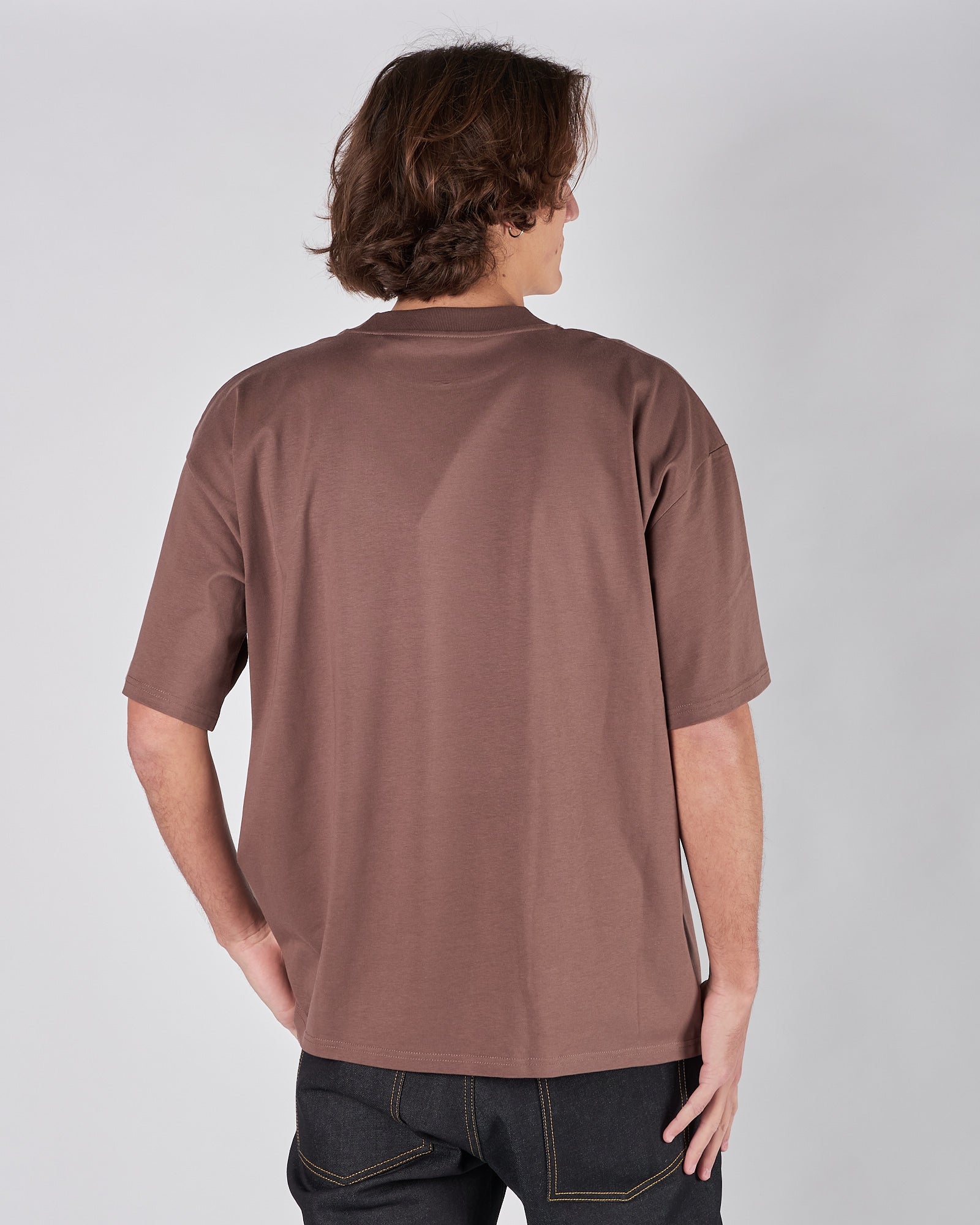 T-shirt A|STORE over con stampa in cotone organico