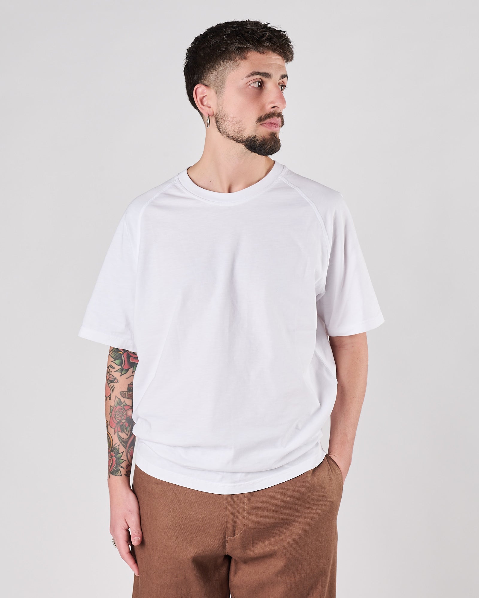 T.shirt Bl'ker manica corta manica raglan white