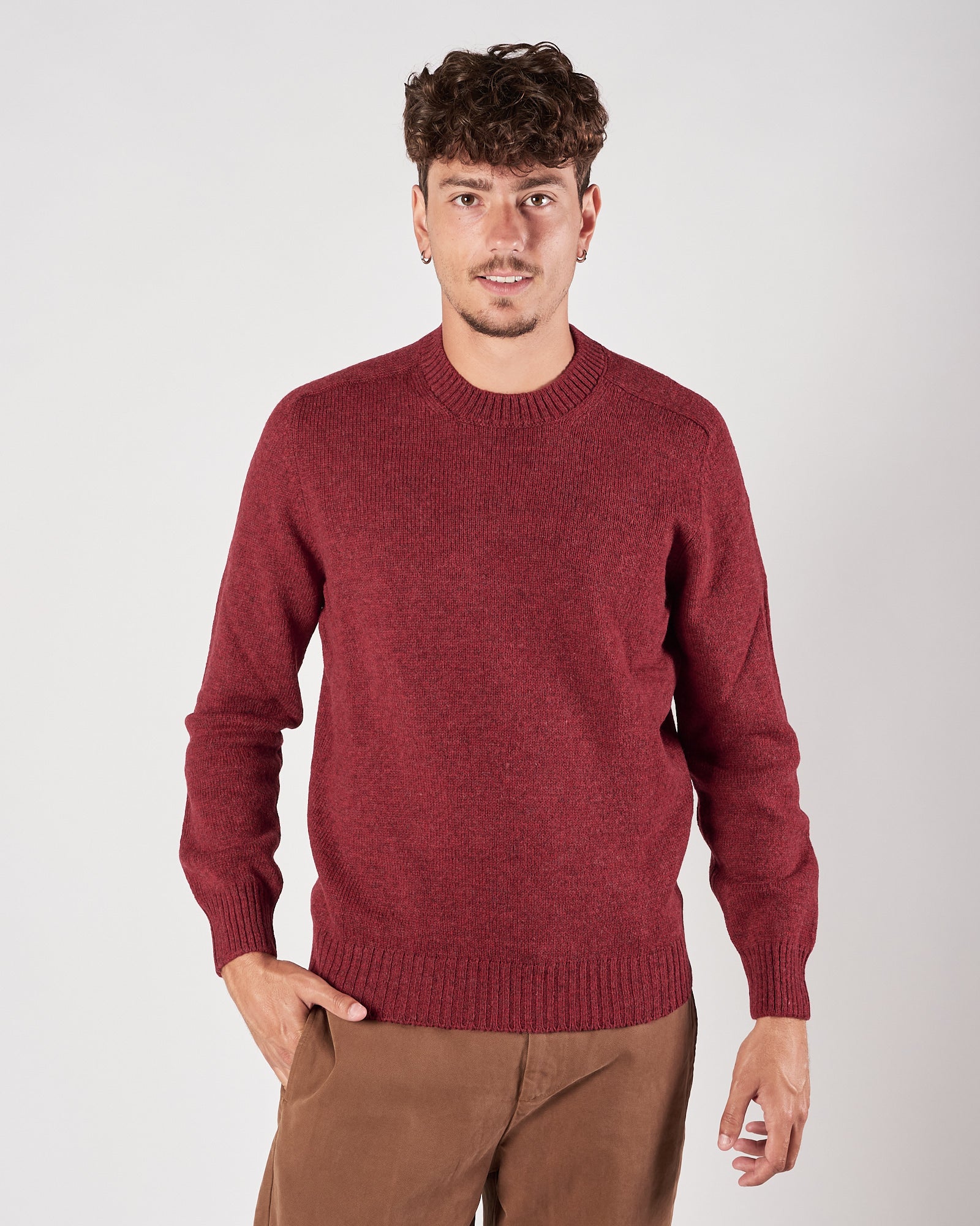 Maglia A|STORE girocollo rosso ciliegia