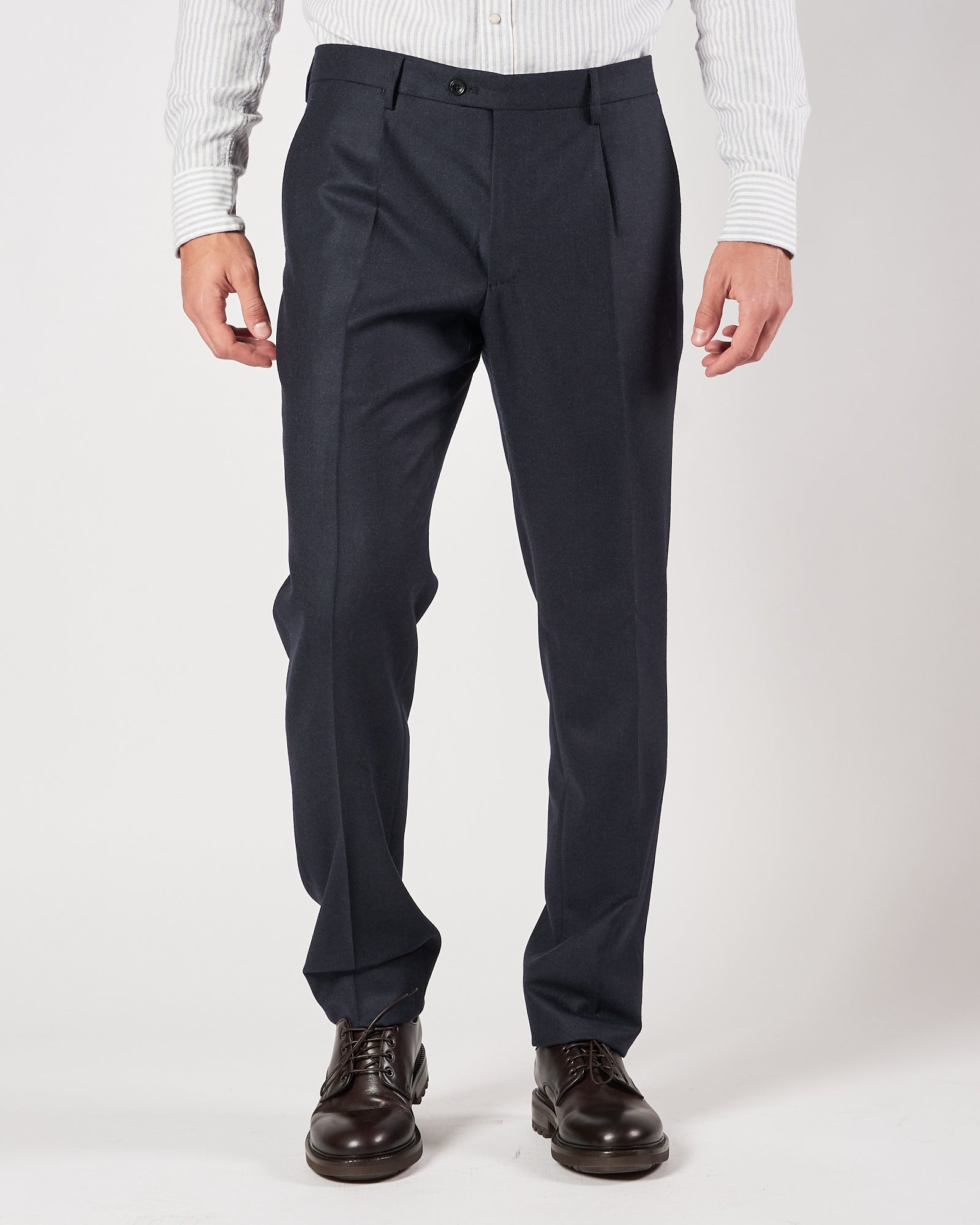 Abito Tagliatore un petto blu lana e cachemere